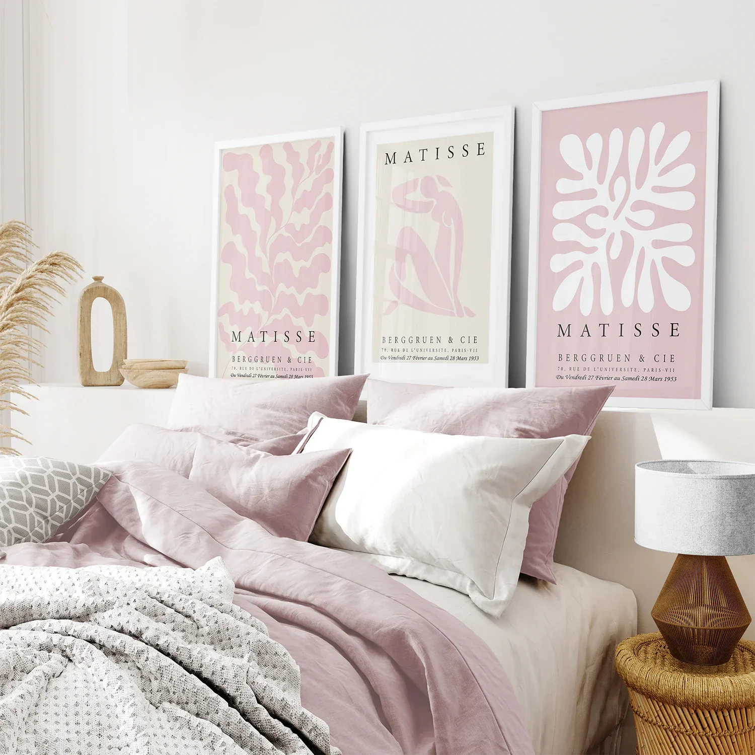 3 Piece Blush Pink Matisse Wall Art Set - Image 3