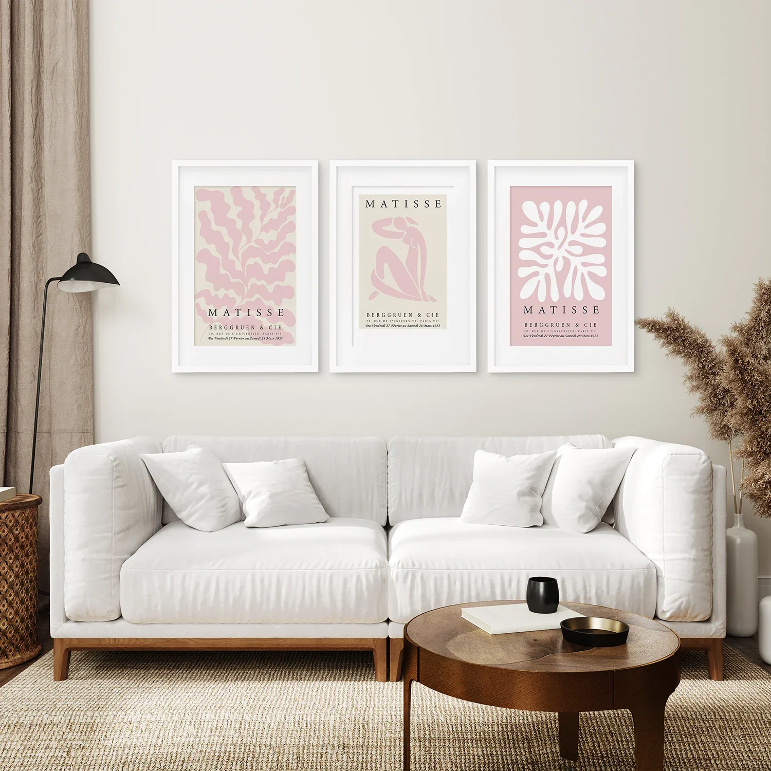 3 Piece Blush Pink Matisse Wall Art Set - Image 4