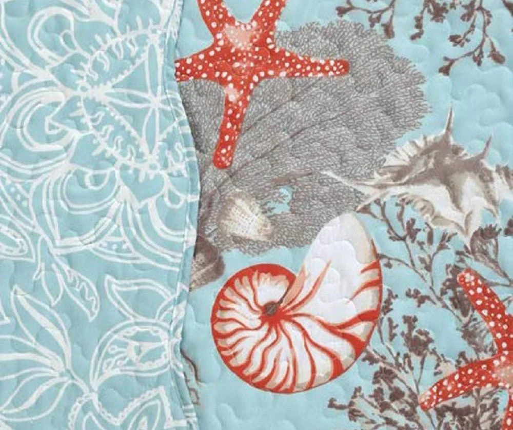3-Piece Cotton Blend Reversible Quilt Set - Image 2