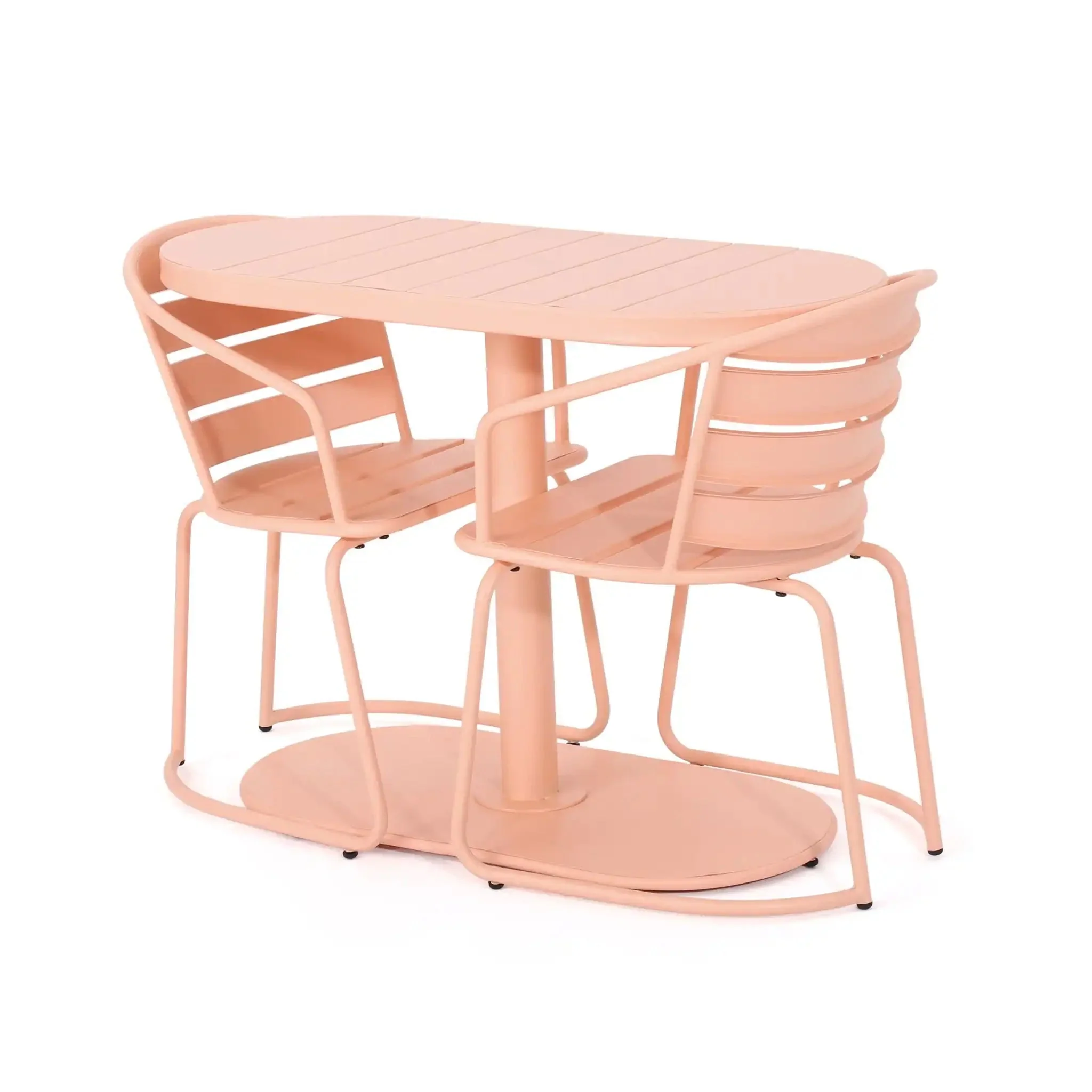 3 Piece Elegant Outdoor Bistro Set with 2 Chairs and Oval Table - Image 12