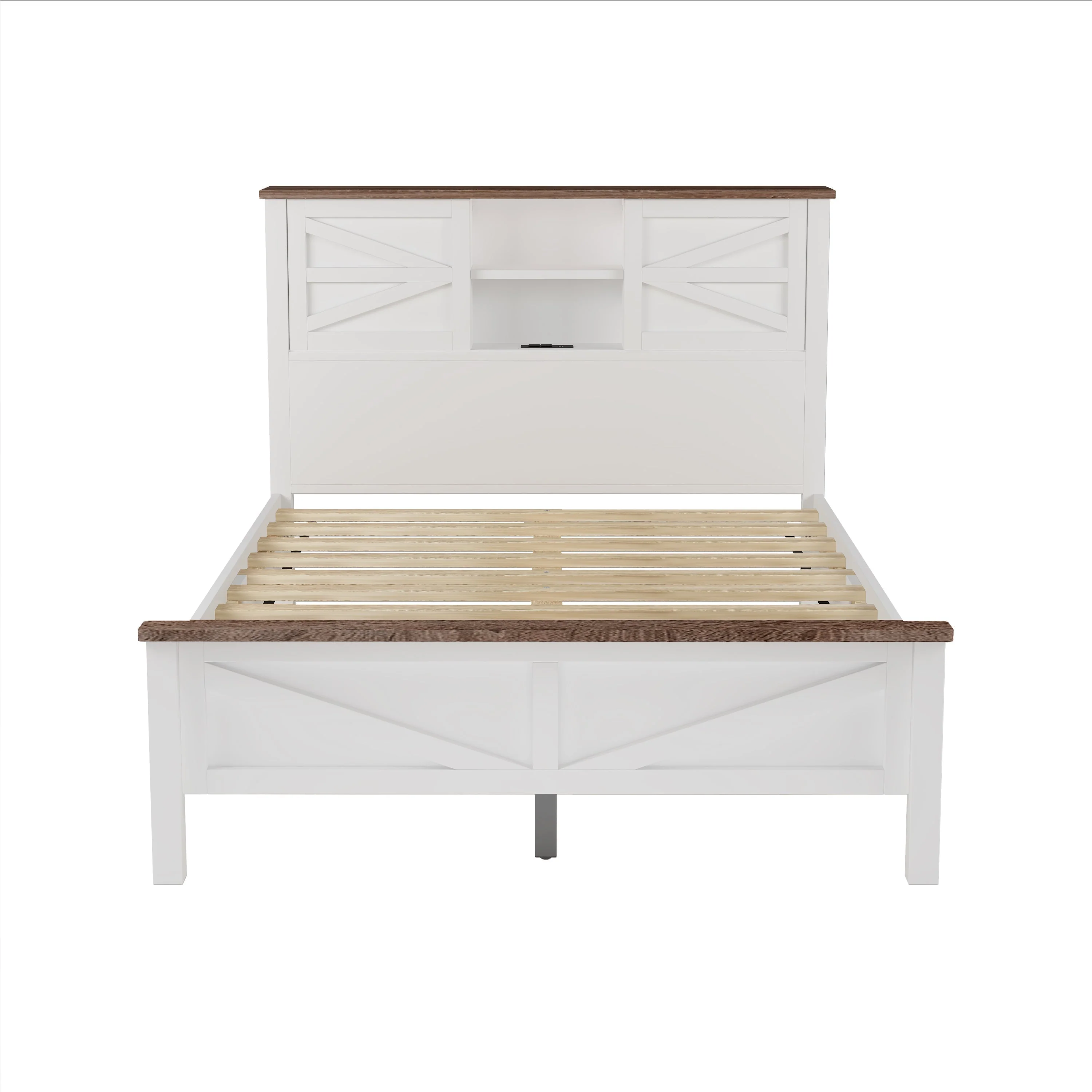 3-Piece Full Size Farmhouse Platform Bed Set with Storage - Image 16