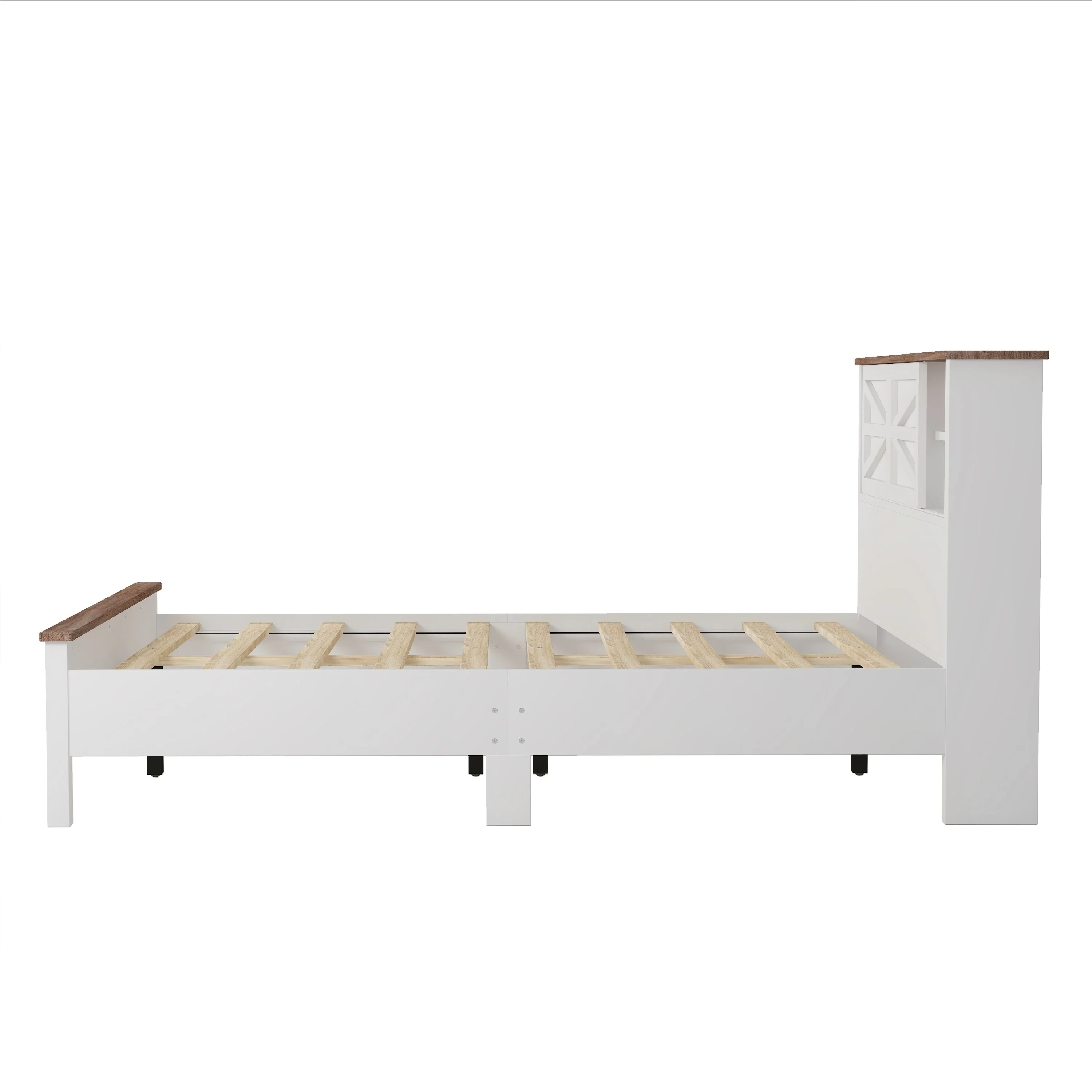 3-Piece Full Size Farmhouse Platform Bed Set with Storage - Image 17