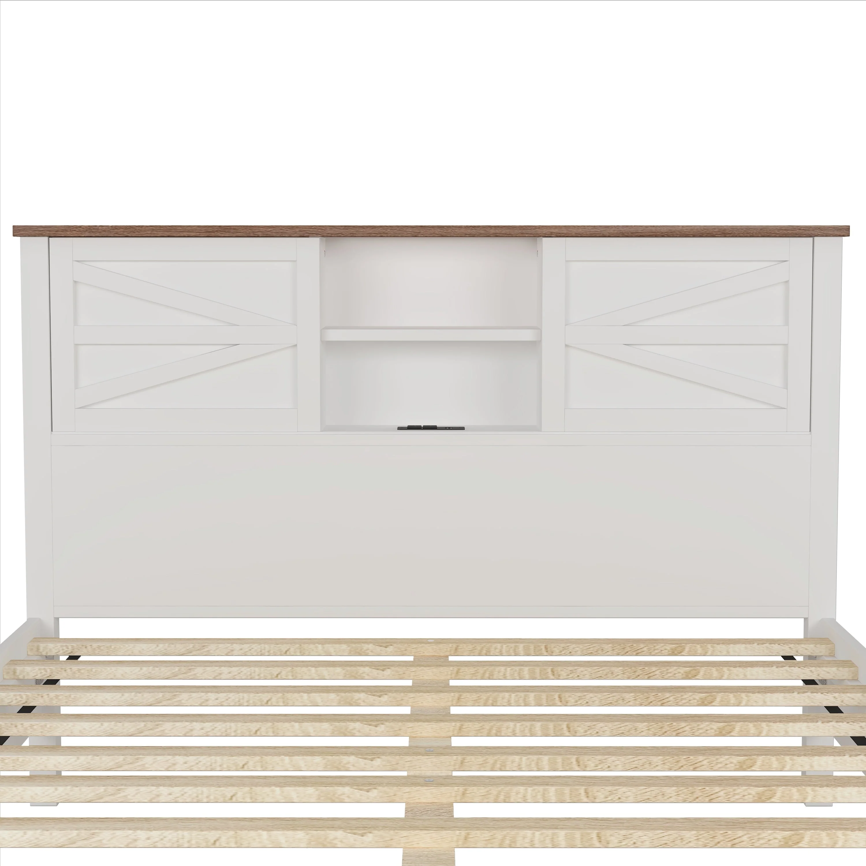 3-Piece Full Size Farmhouse Platform Bed Set with Storage - Image 18