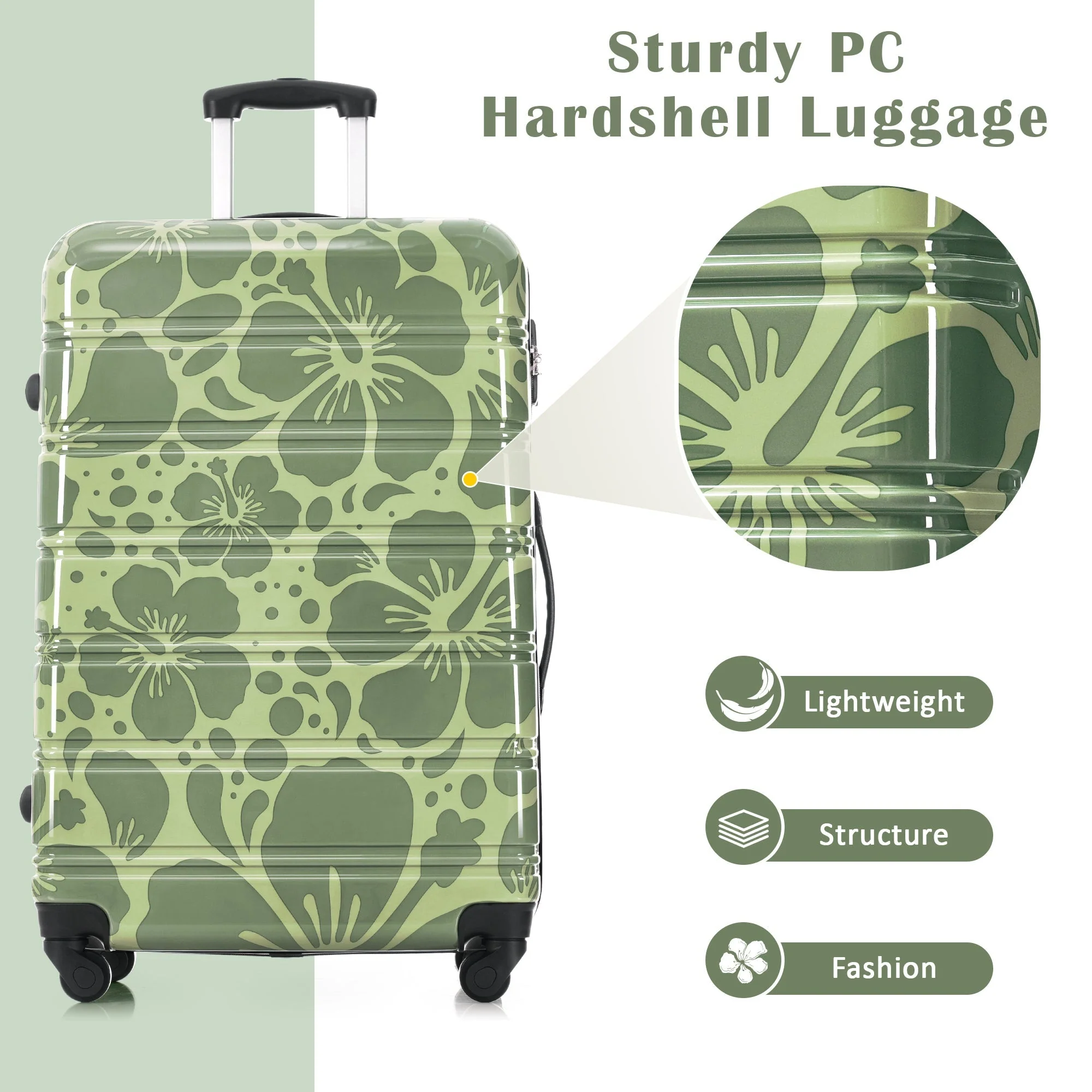 3-Piece Hard Shell Luggage Set – 20" 24" 28" by GigaTech - Image 4