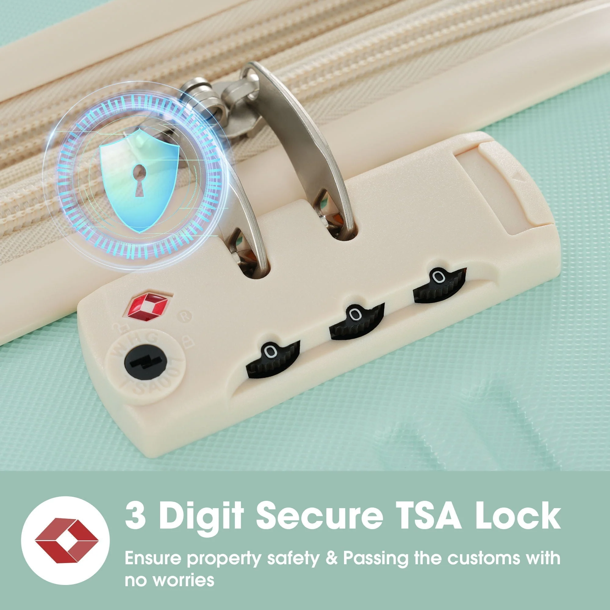 3 Piece Luggage Set Hardside Spinner Suitcase with TSA Lock - Image 19