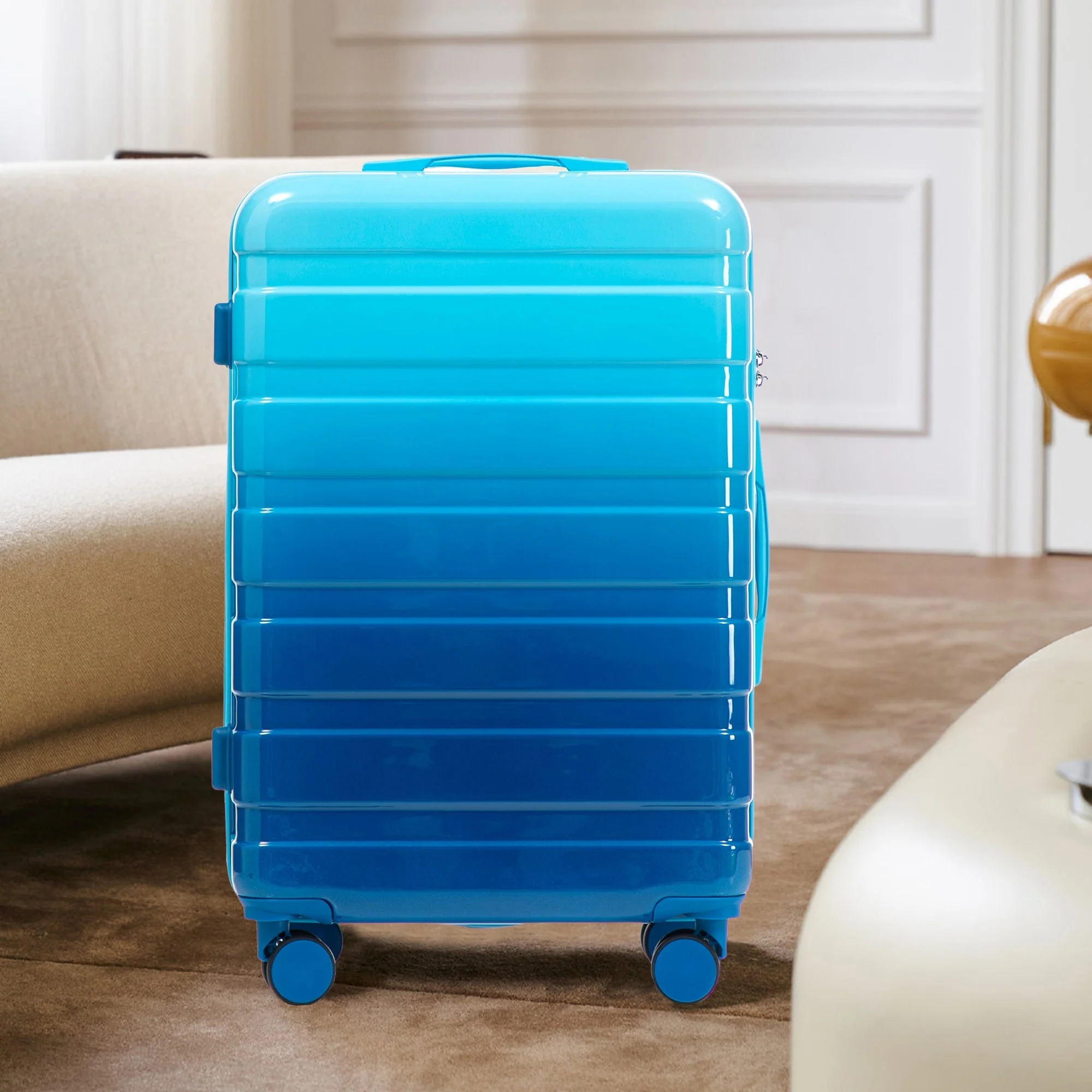 3-Piece PC Spinner Wheel Luggage Set with Gradient Color - Image 10