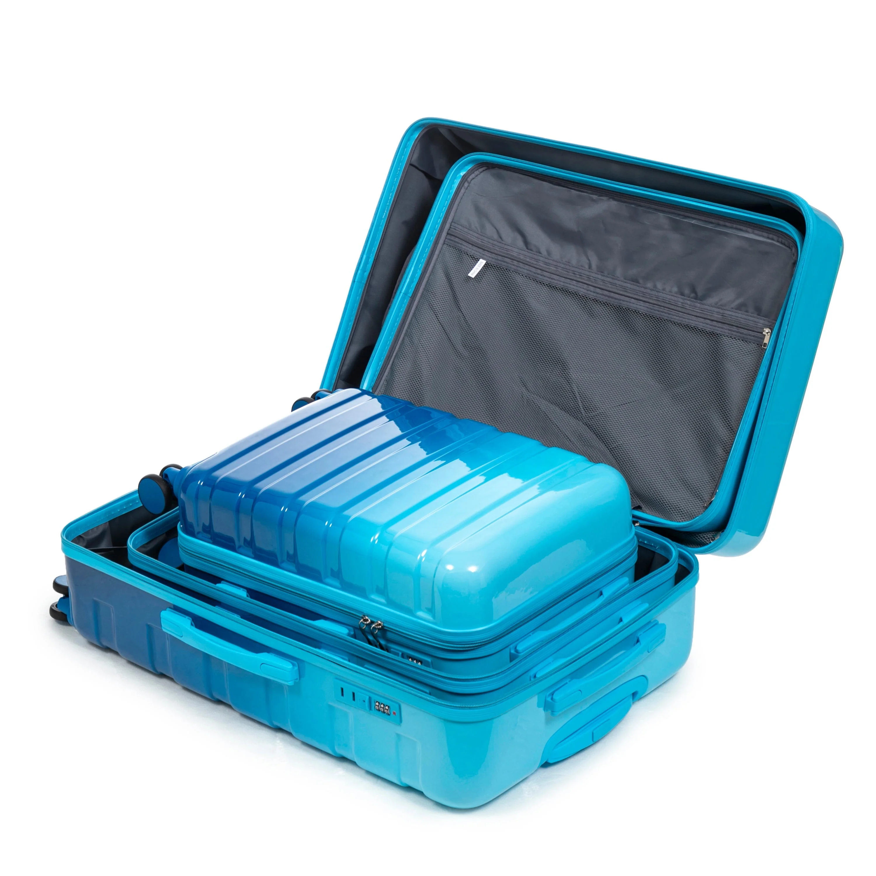 3-Piece PC Spinner Wheel Luggage Set with Gradient Color - Image 19