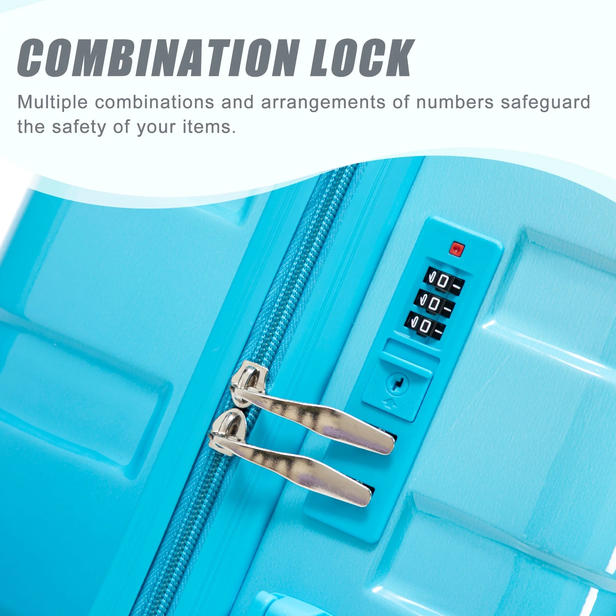 3-Piece PC Spinner Wheel Luggage Set with Gradient Color - Image 6