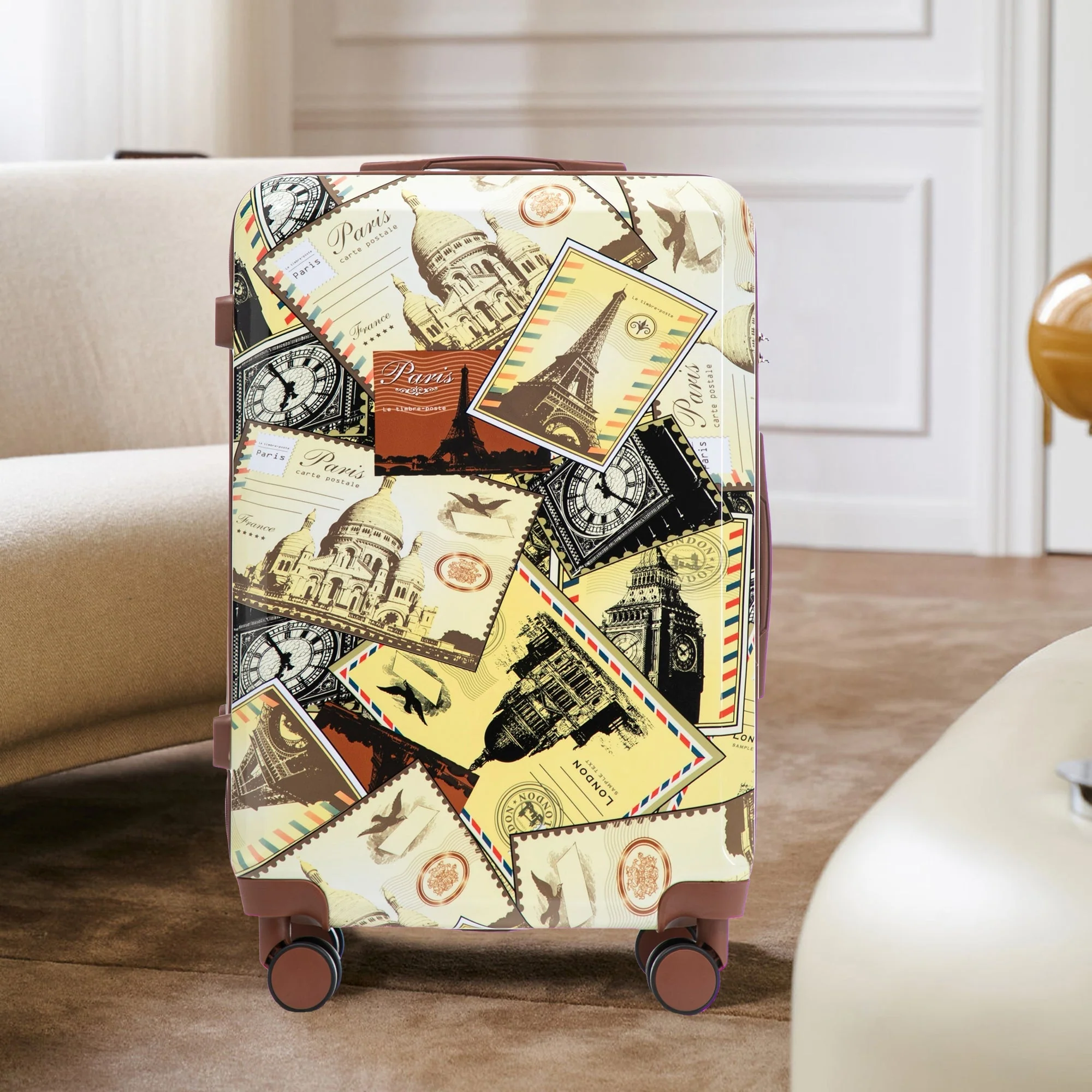 3-Piece PC Spinner Wheel Luggage Set with Printed Pattern - Image 11