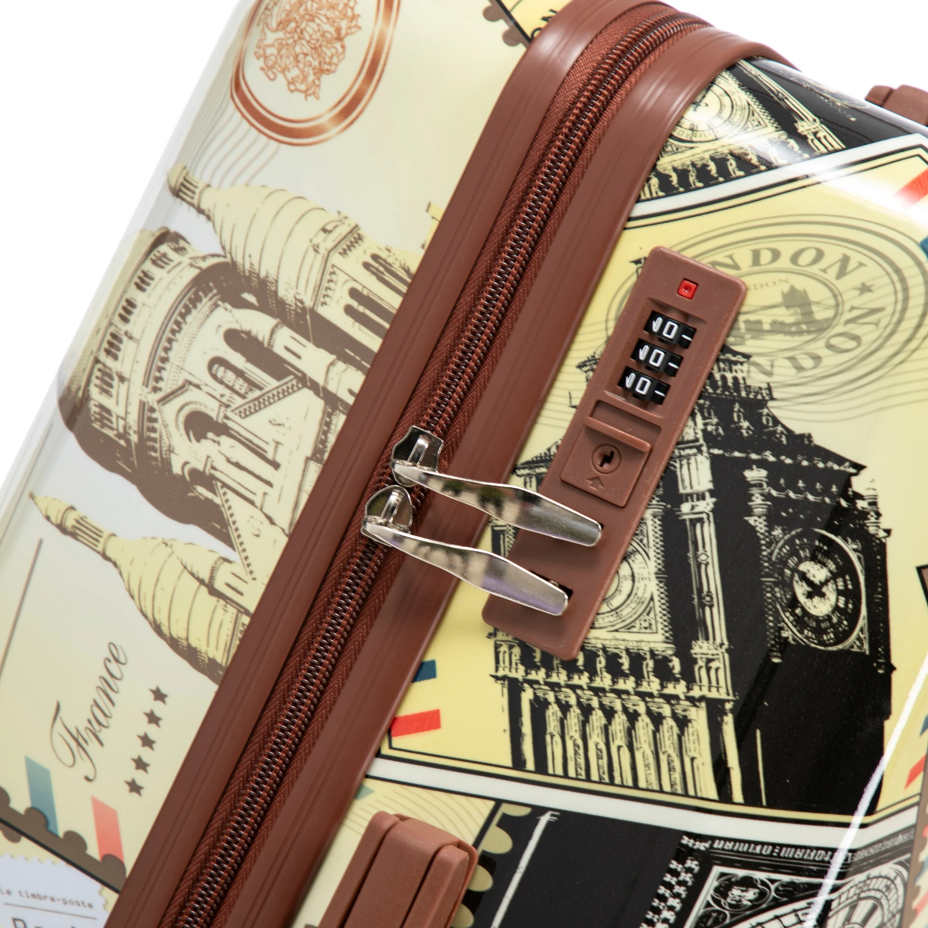 3-Piece PC Spinner Wheel Luggage Set with Printed Pattern - Image 16