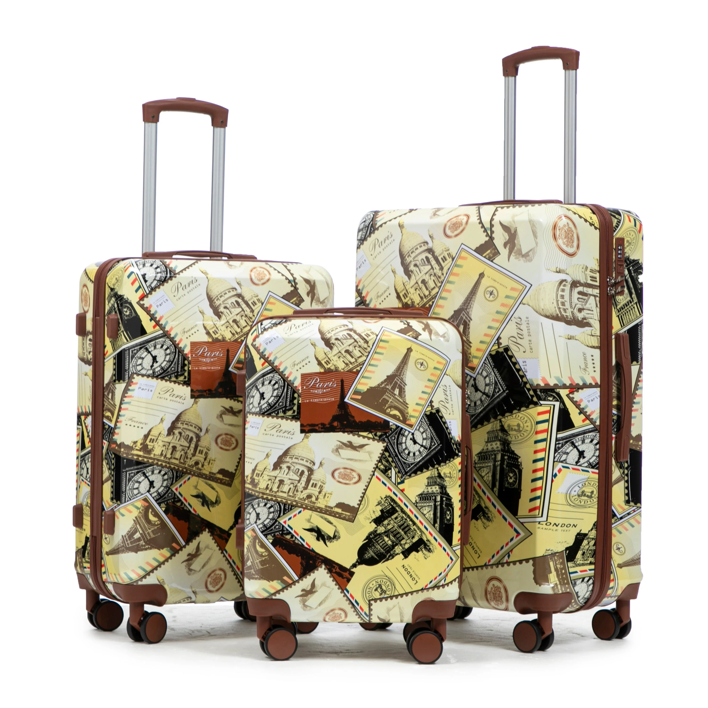 3-Piece PC Spinner Wheel Luggage Set with Printed Pattern - Image 20