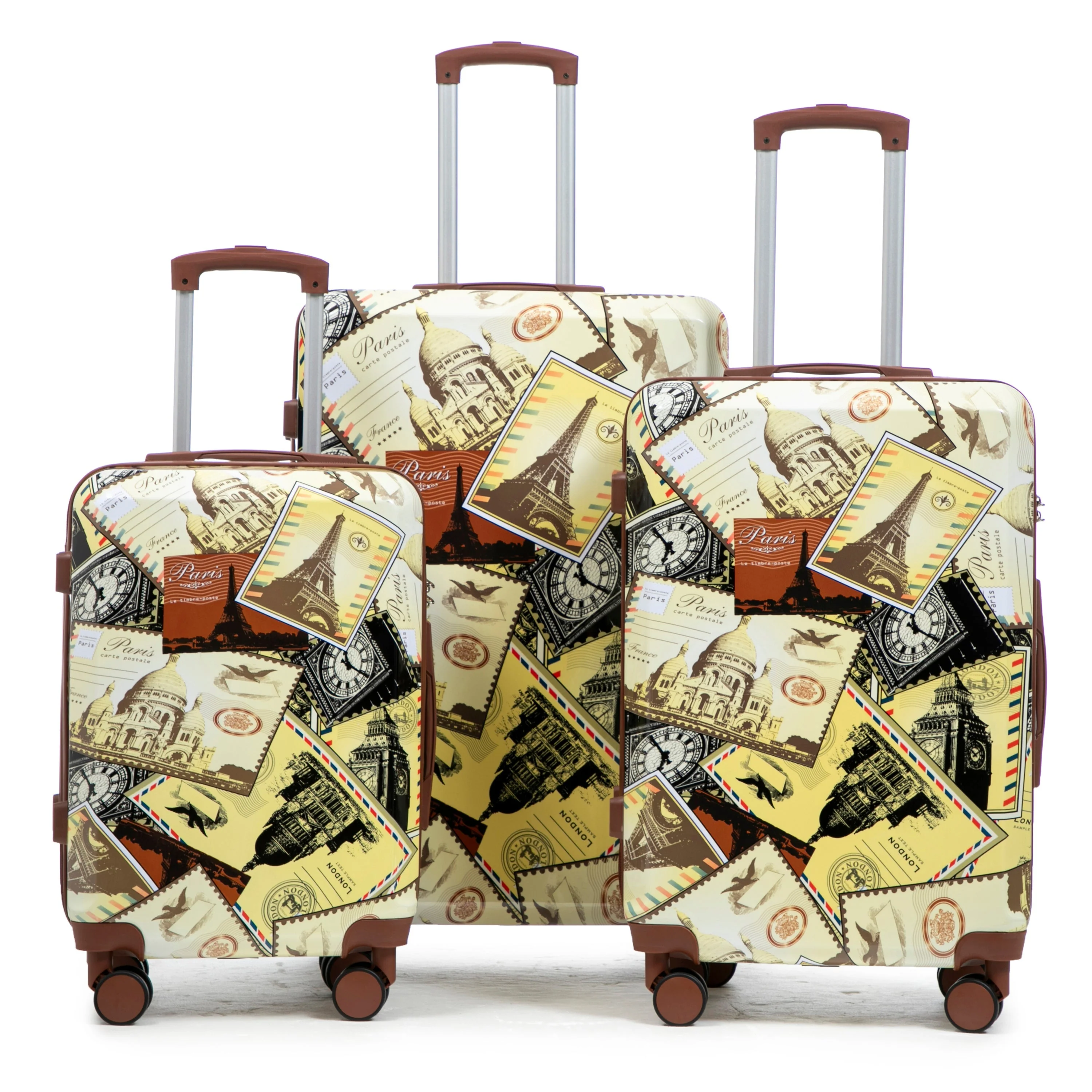 3-Piece PC Spinner Wheel Luggage Set with Printed Pattern - Image 21
