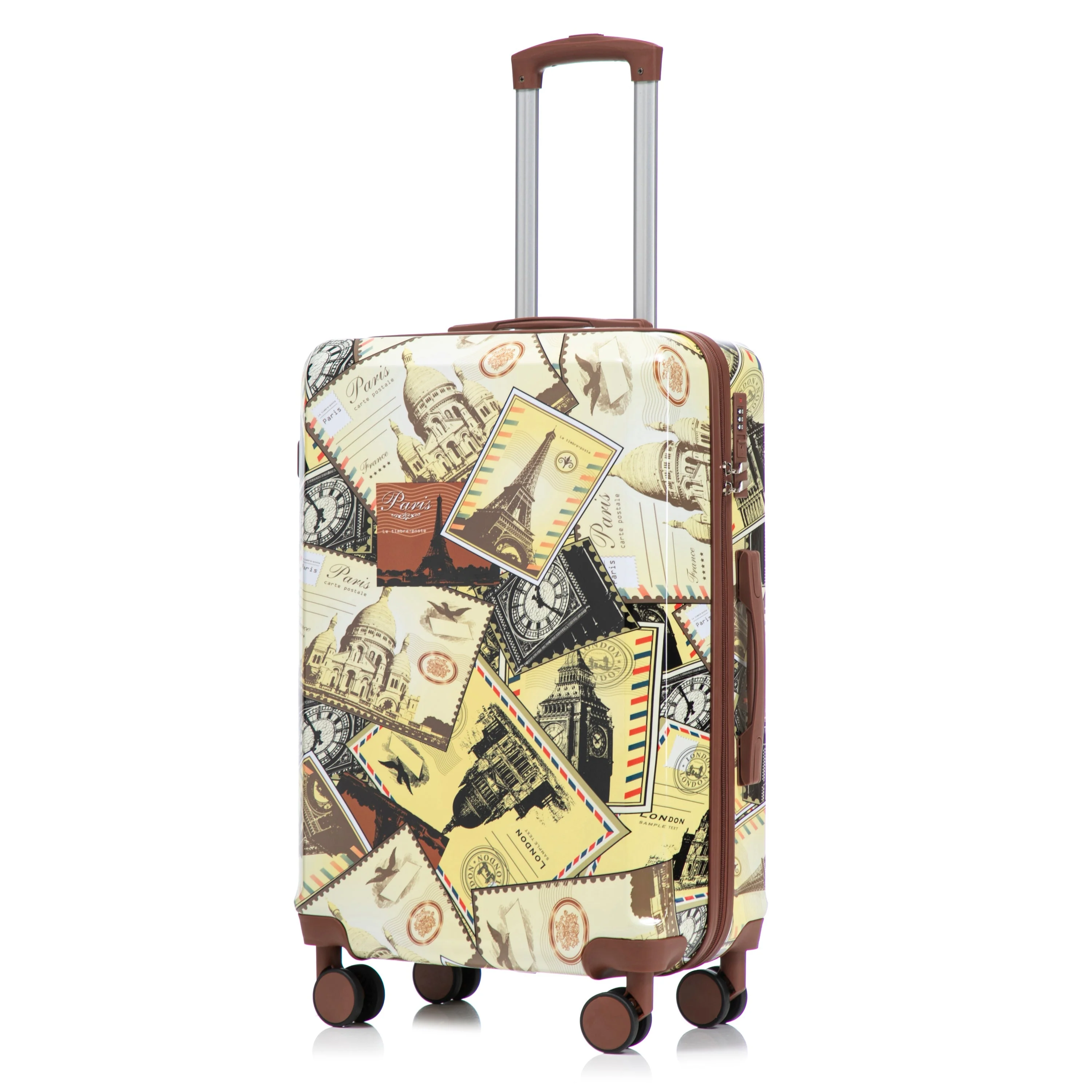 3-Piece PC Spinner Wheel Luggage Set with Printed Pattern - Image 25