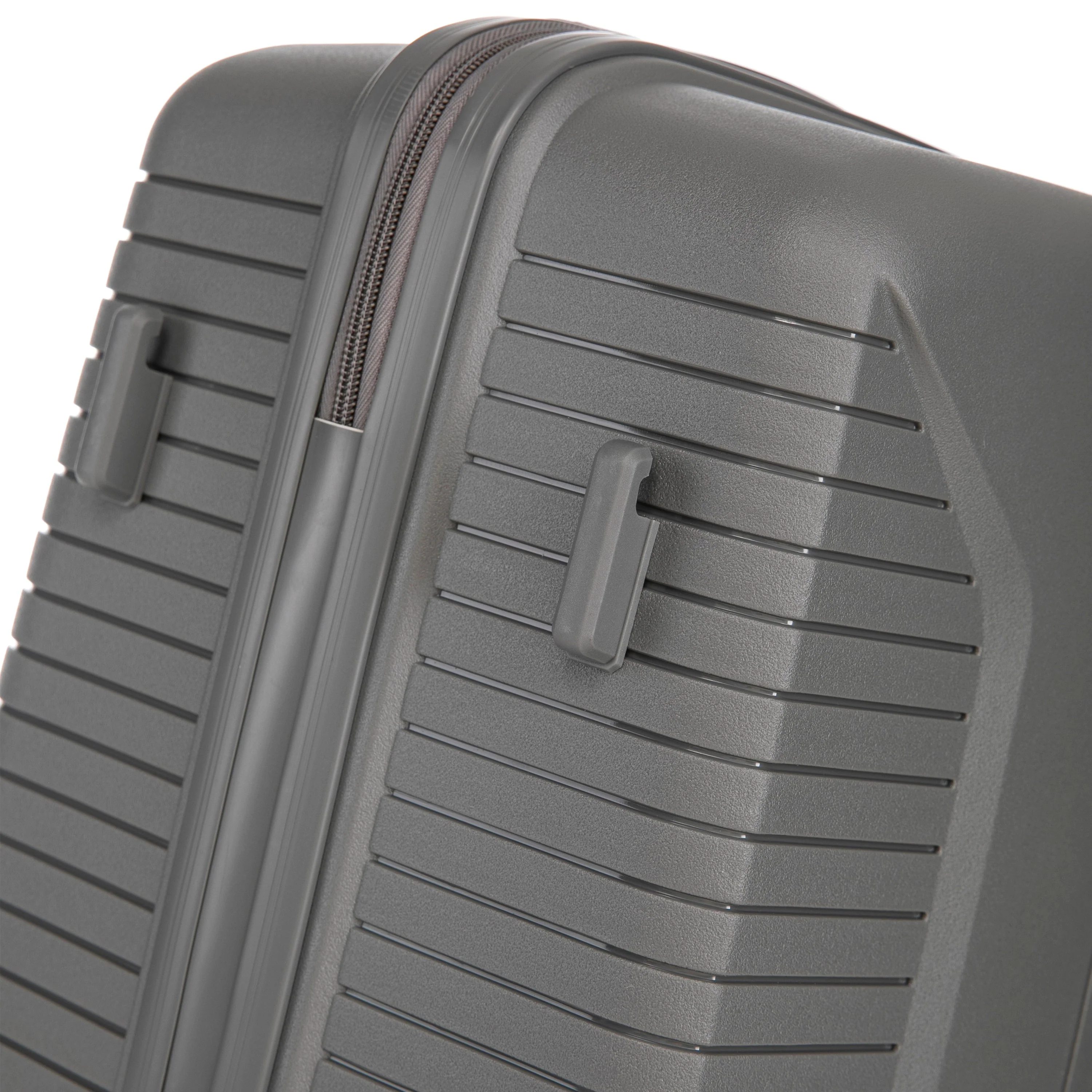3-Piece PP Spinner Wheel Luggage Set 20'/24'/28' Silver Grey - Image 17