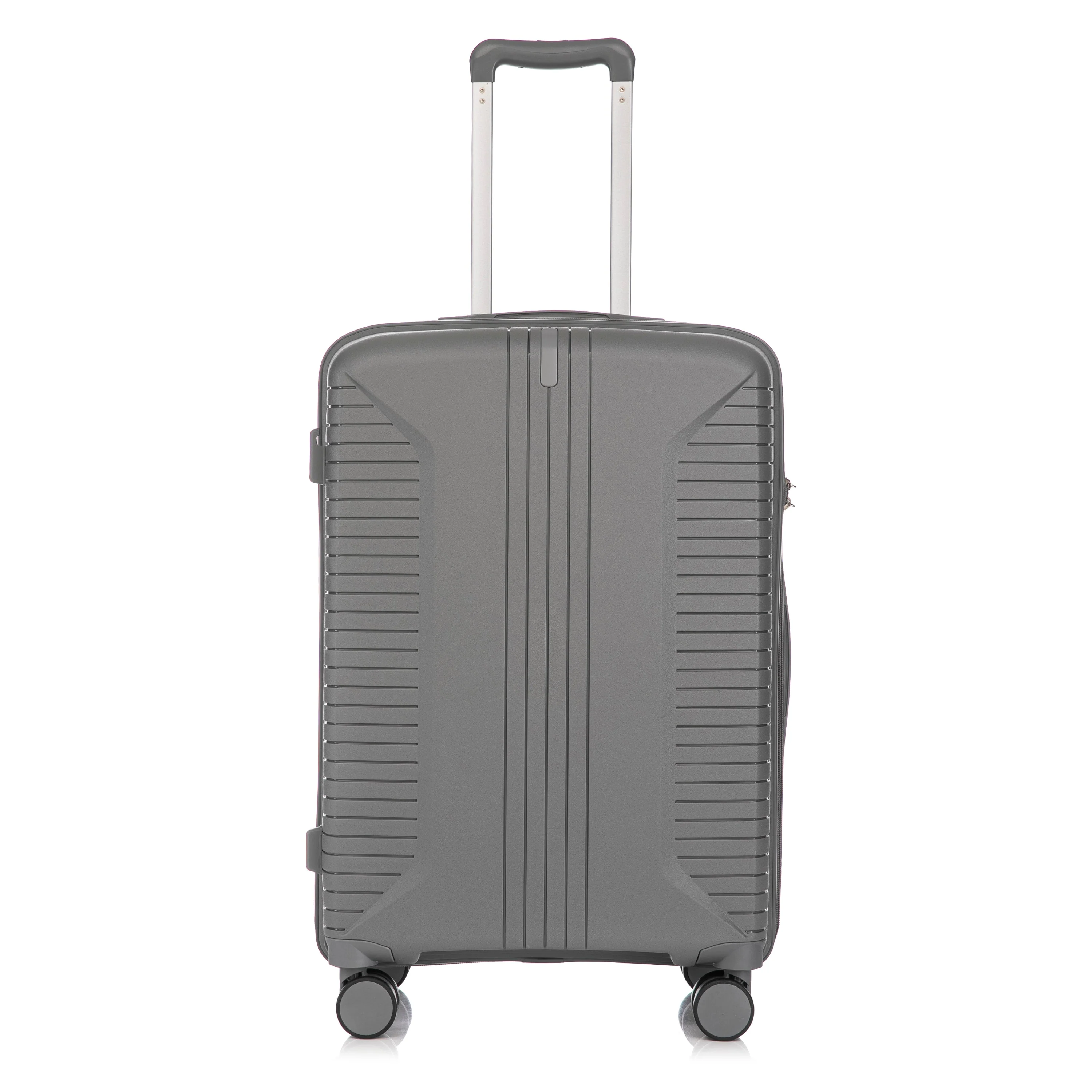 3-Piece PP Spinner Wheel Luggage Set 20'/24'/28' Silver Grey - Image 23