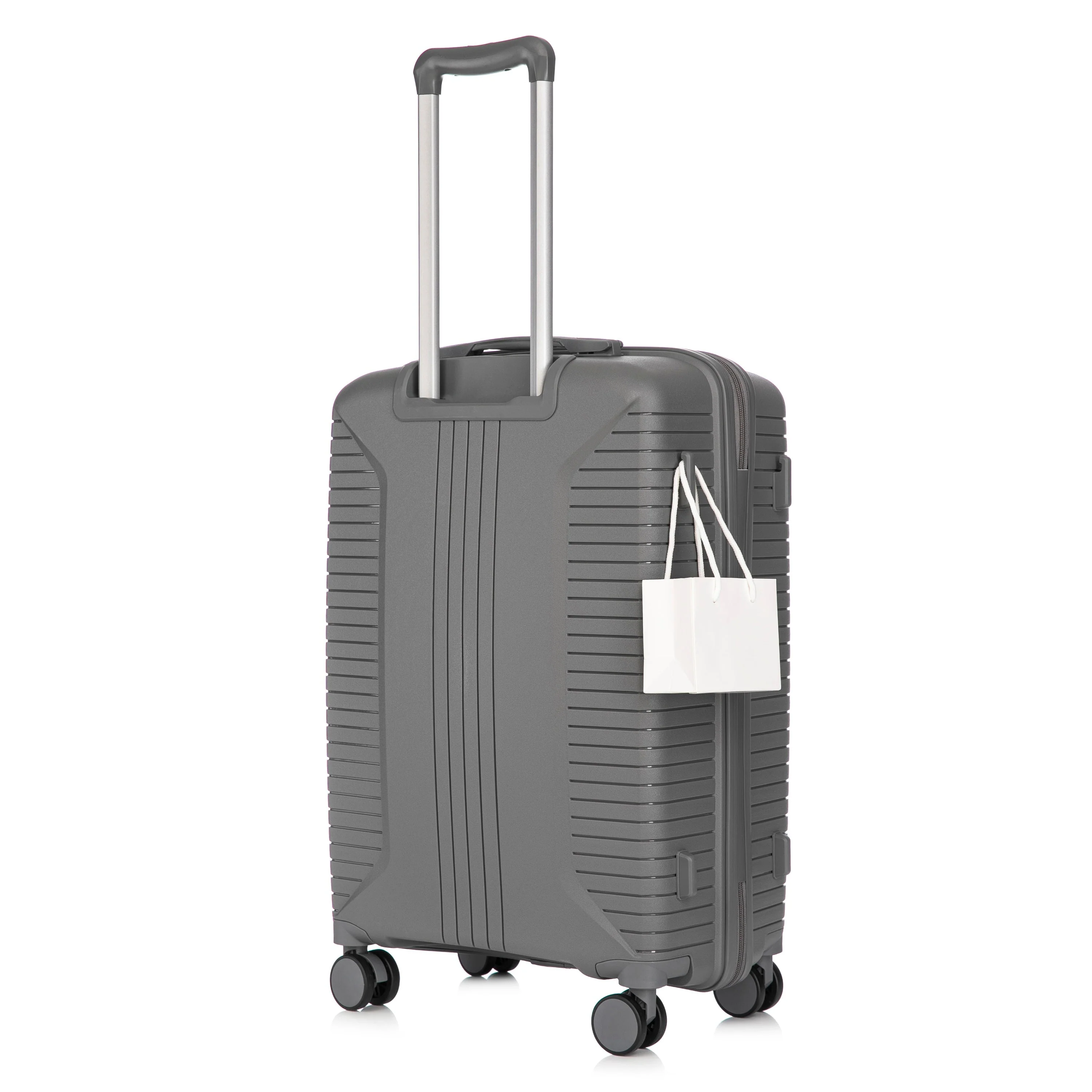 3-Piece PP Spinner Wheel Luggage Set 20'/24'/28' Silver Grey - Image 26