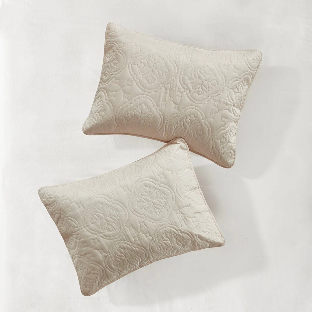 3 Piece Reversible Bedspread Set Cream King/Cal King - Image 7