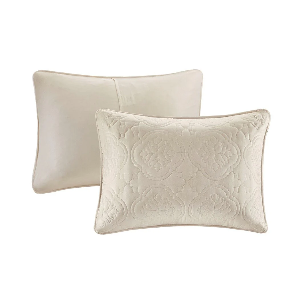3 Piece Reversible Bedspread Set Cream King/Cal King - Image 9