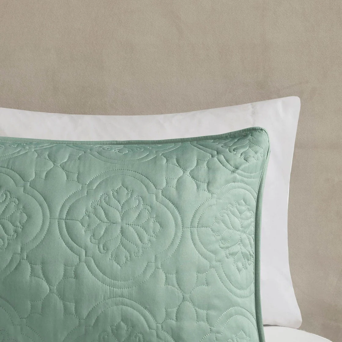 3 Piece Reversible Bedspread Set Seafoam Full/Queen - Image 10