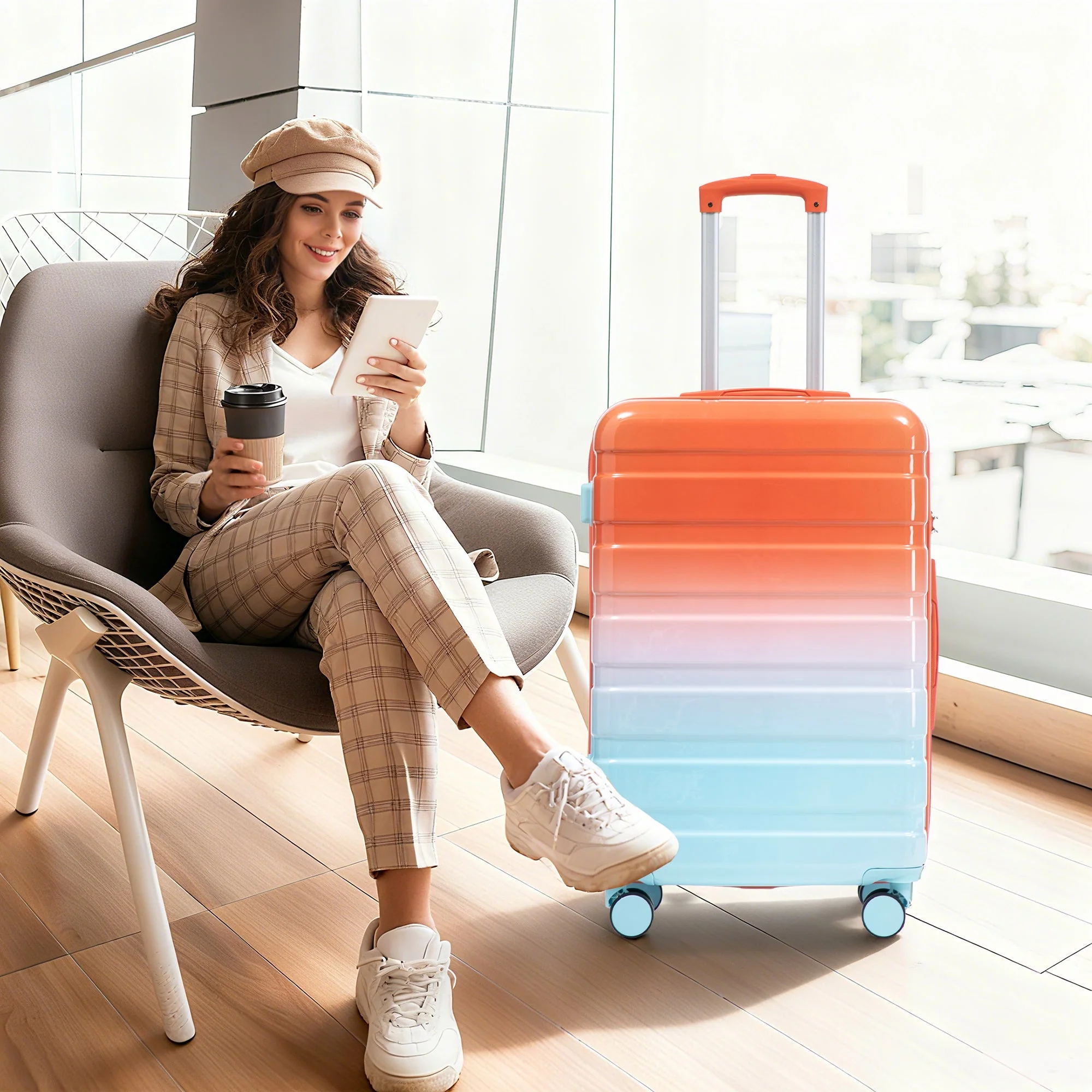 3-Piece Spinner Wheel Luggage Set with Gradient Color - Image 12