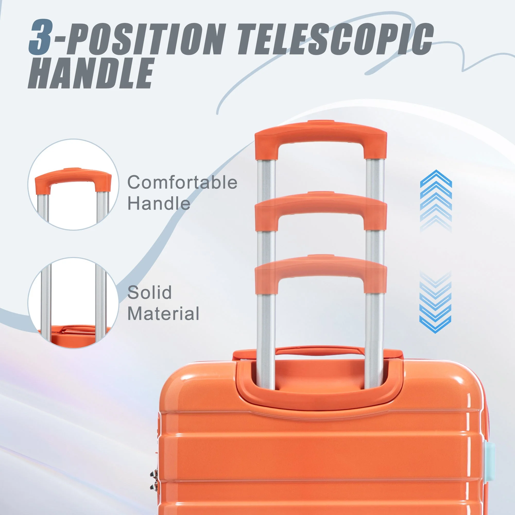 3-Piece Spinner Wheel Luggage Set with Gradient Color - Image 5