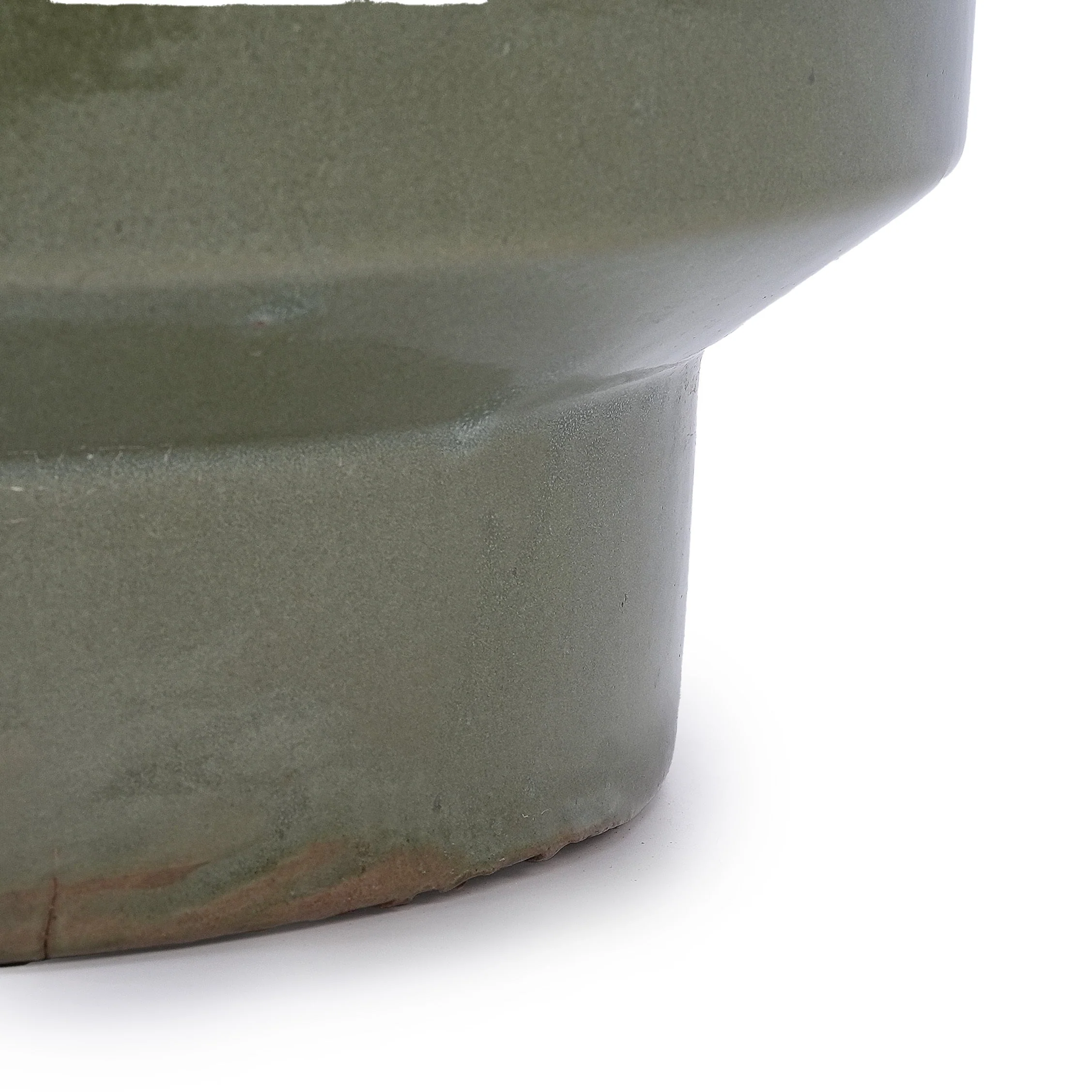 3 Pieces Ceramic Flowerpot Set - Antique Light Green - Image 12