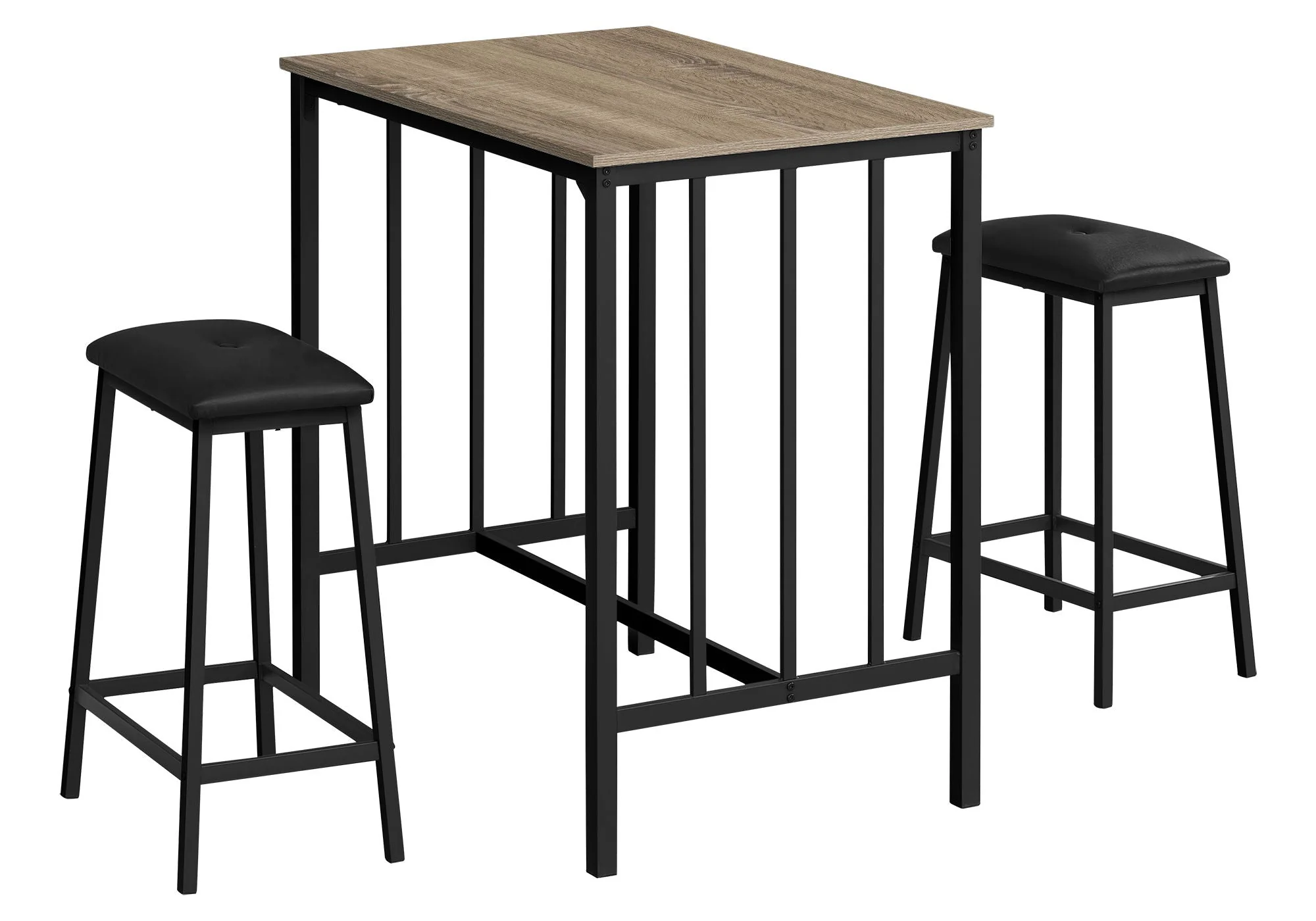 3 Pieces Dining Set, Counter Height, Rectangular, Small, Contemporary & Modern - Image 6