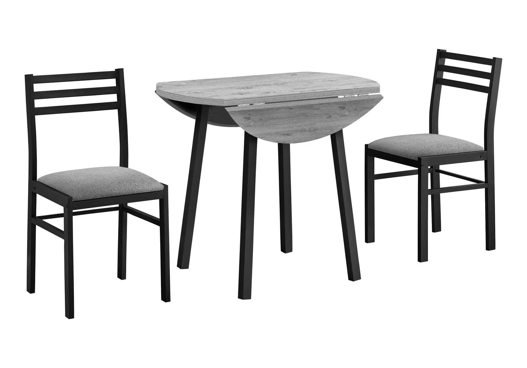 3 Pieces Dining Table Set, Small, Drop Leaf, Contemporary & Modern - Image 12