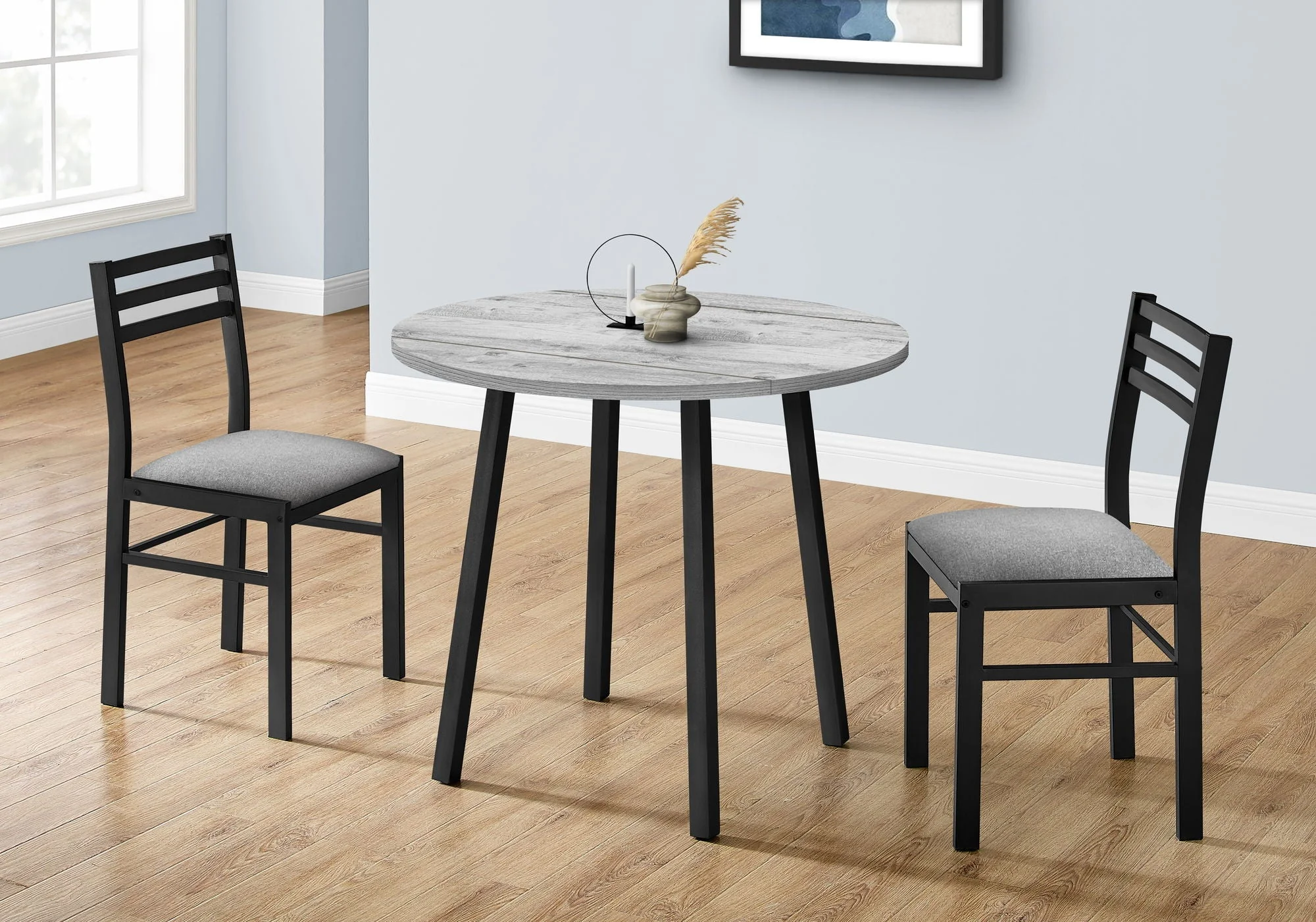 3 Pieces Dining Table Set, Small, Drop Leaf, Contemporary & Modern - Image 6