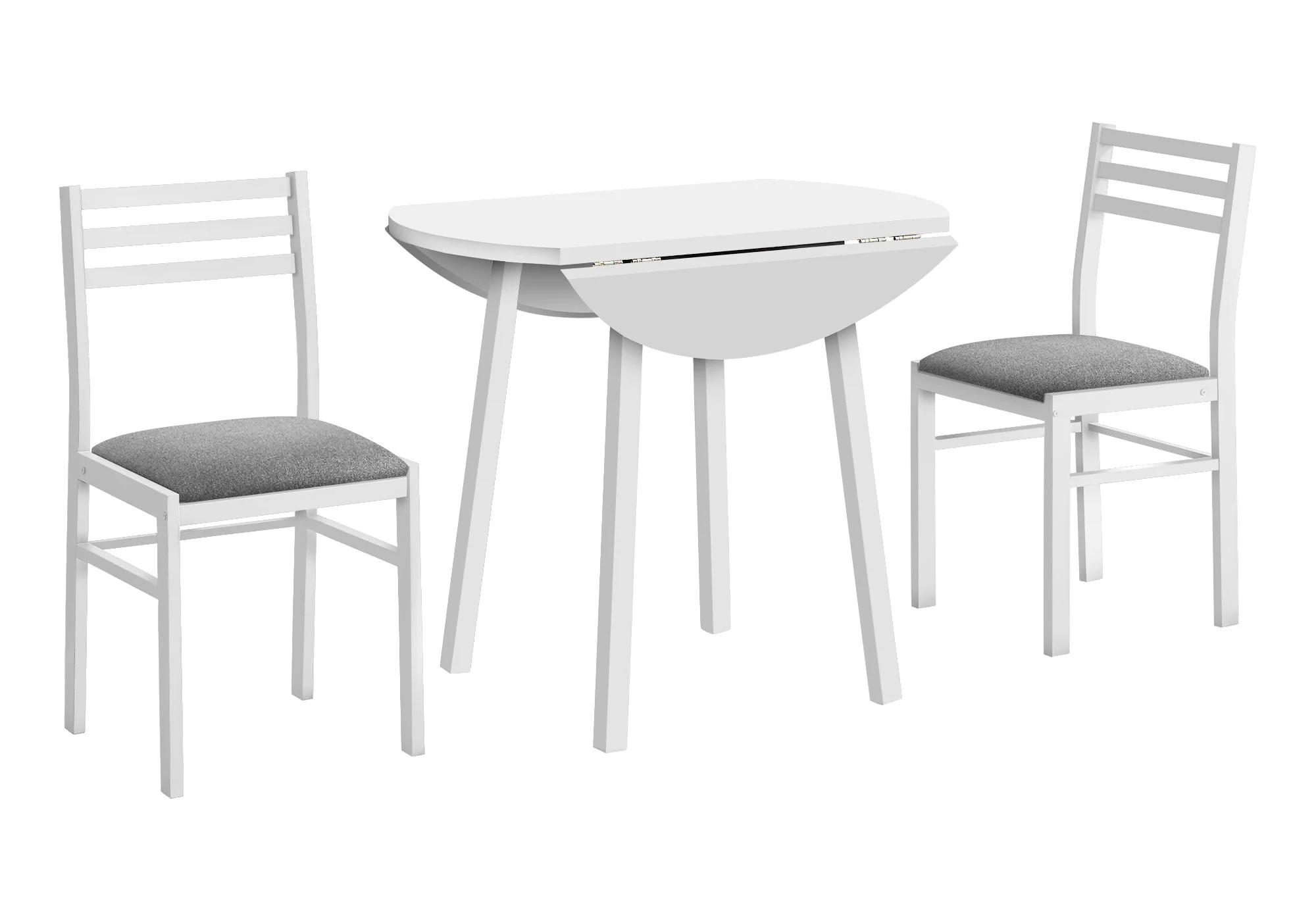 3 Pieces Dining Table Set, Small, Drop Leaf, Contemporary & Modern - Image 9