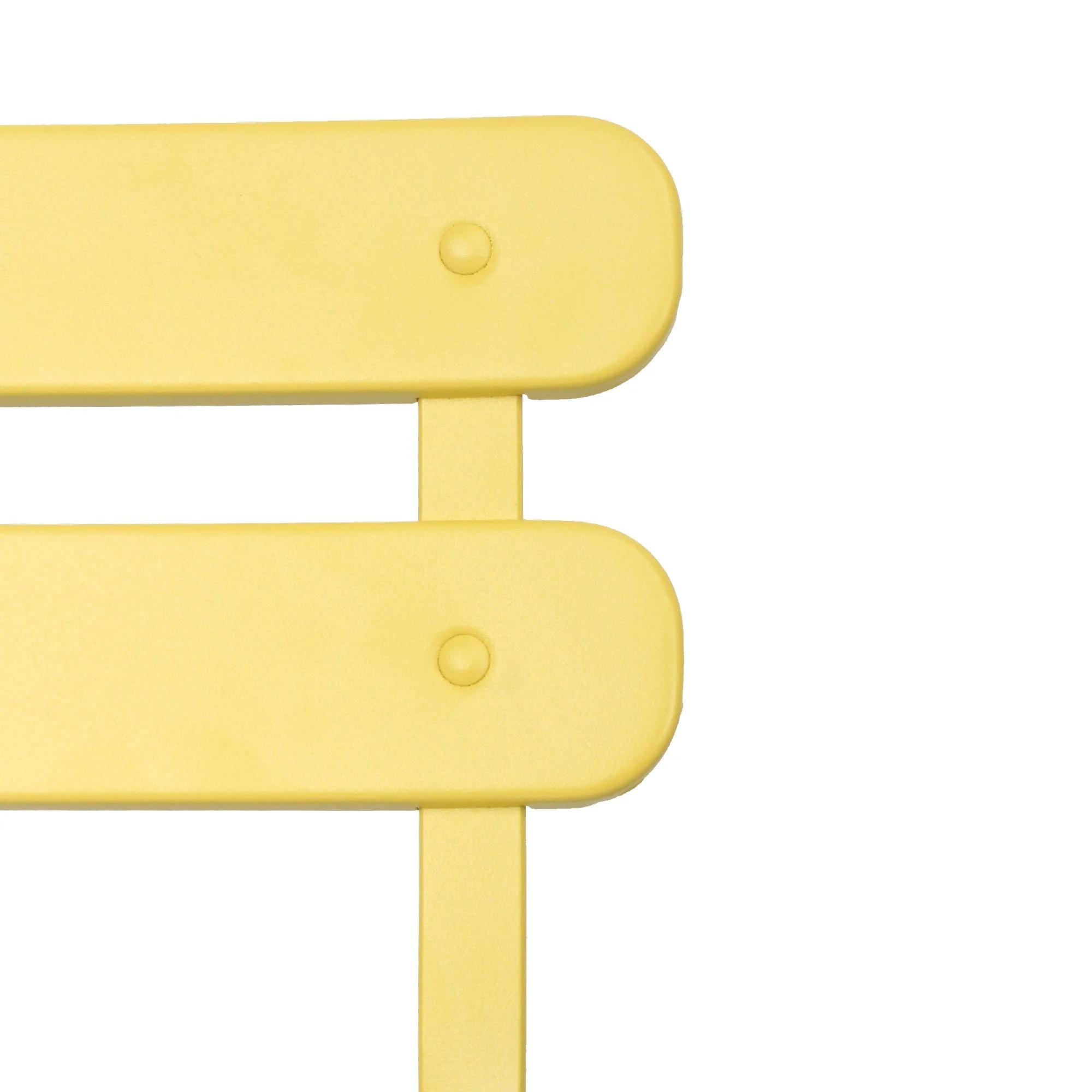 3 Pieces Patio Bistro Balcony Metal Chair Table Set - Yellow - Image 5