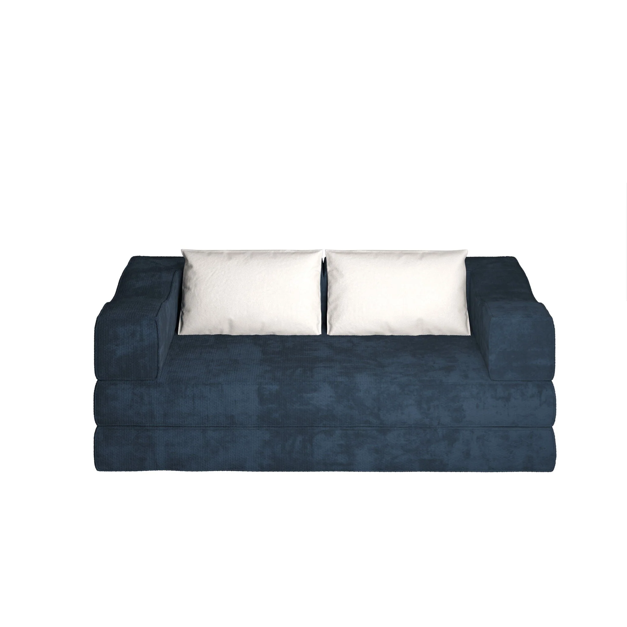 3 Seat Folding Floor Couch & King Size Bed Mattress - Image 3