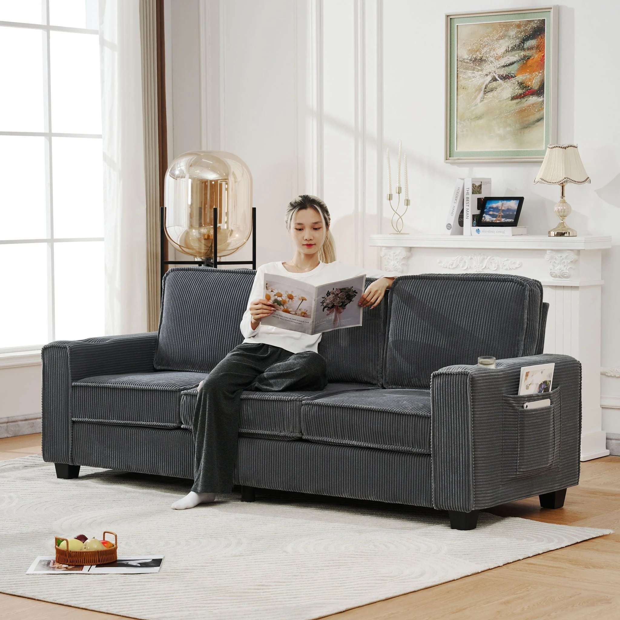 3 Seater Compact Sofa For Living Room - Image 4