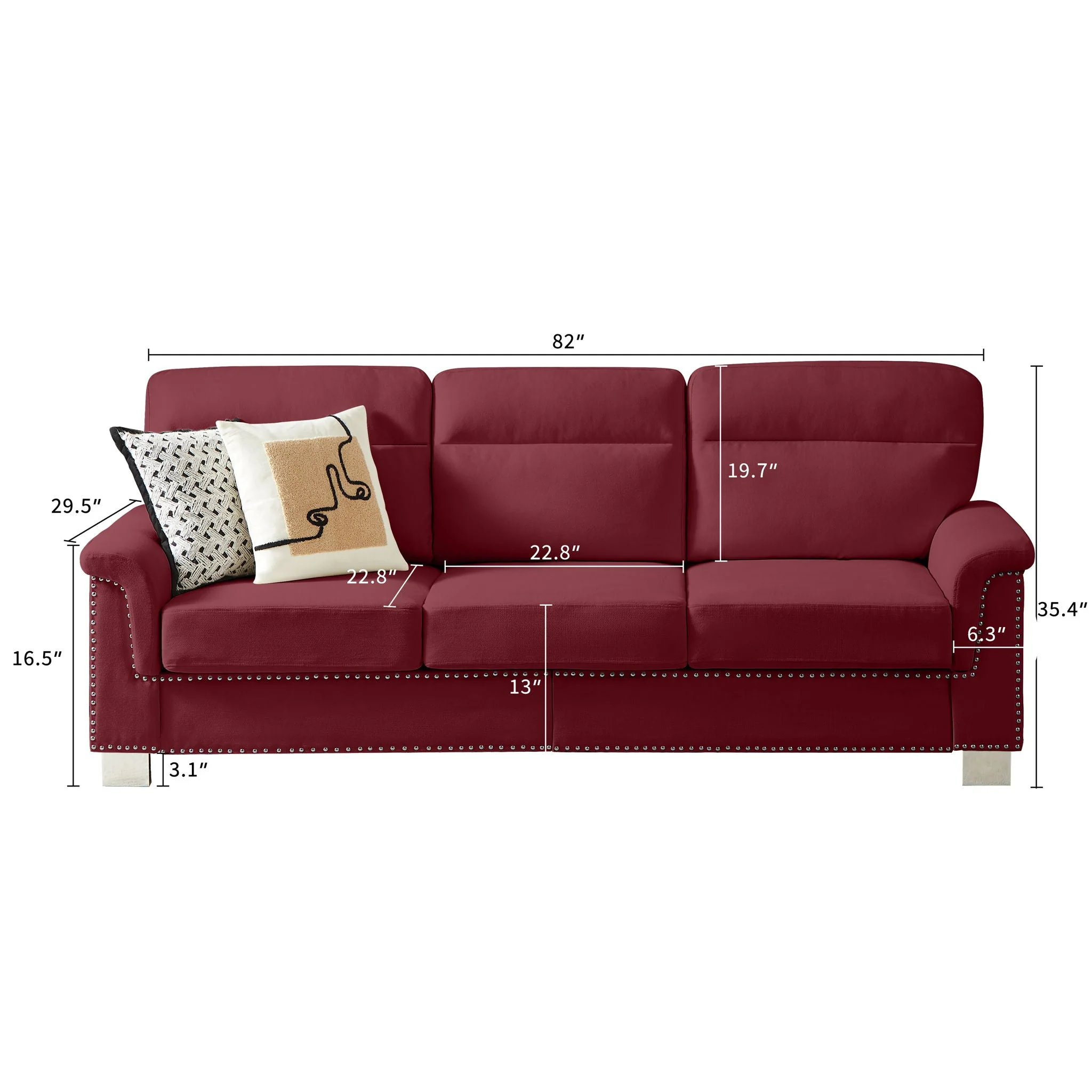3 Seater Elegant Stationary Sofa - Image 10