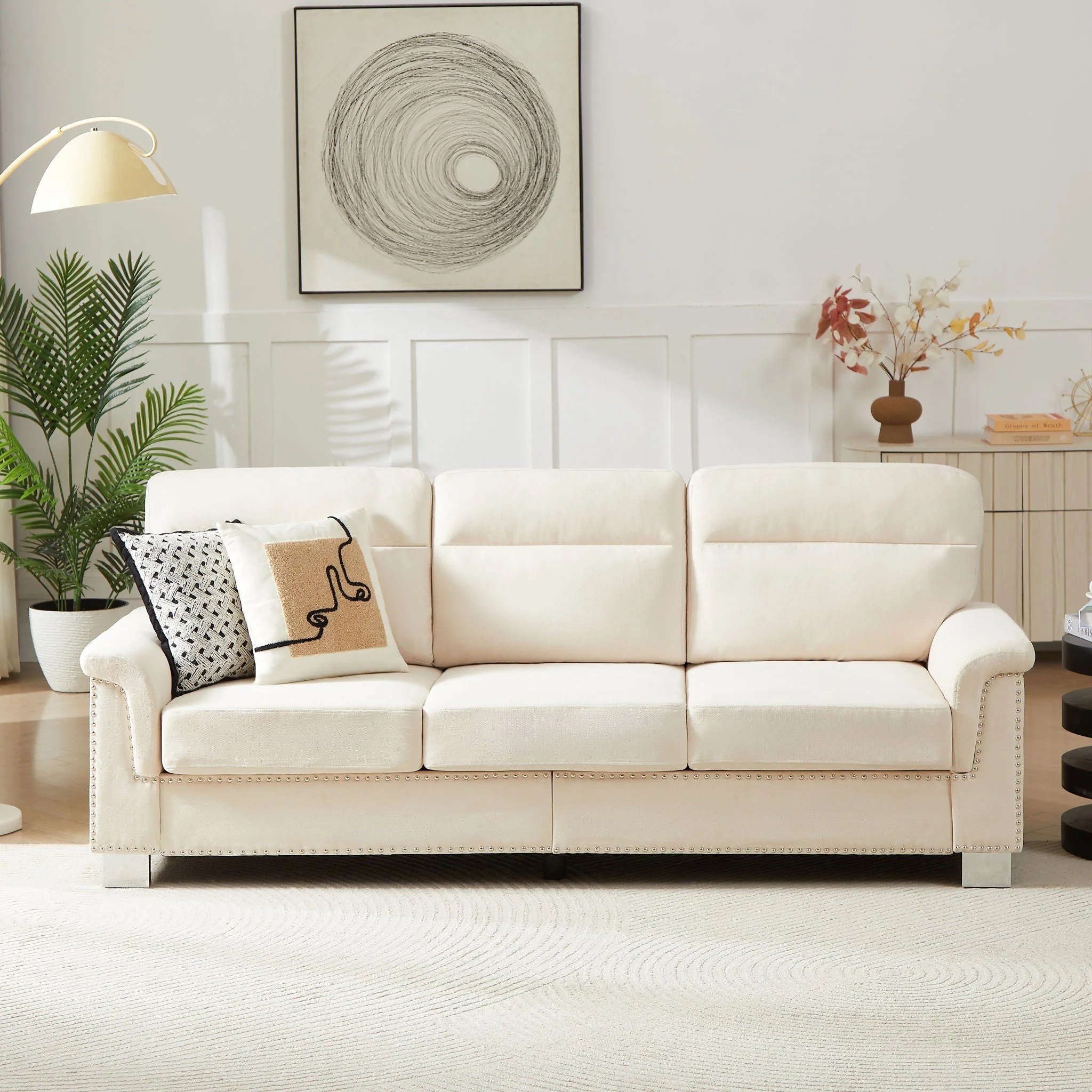 3 Seater Elegant Stationary Sofa - Image 11