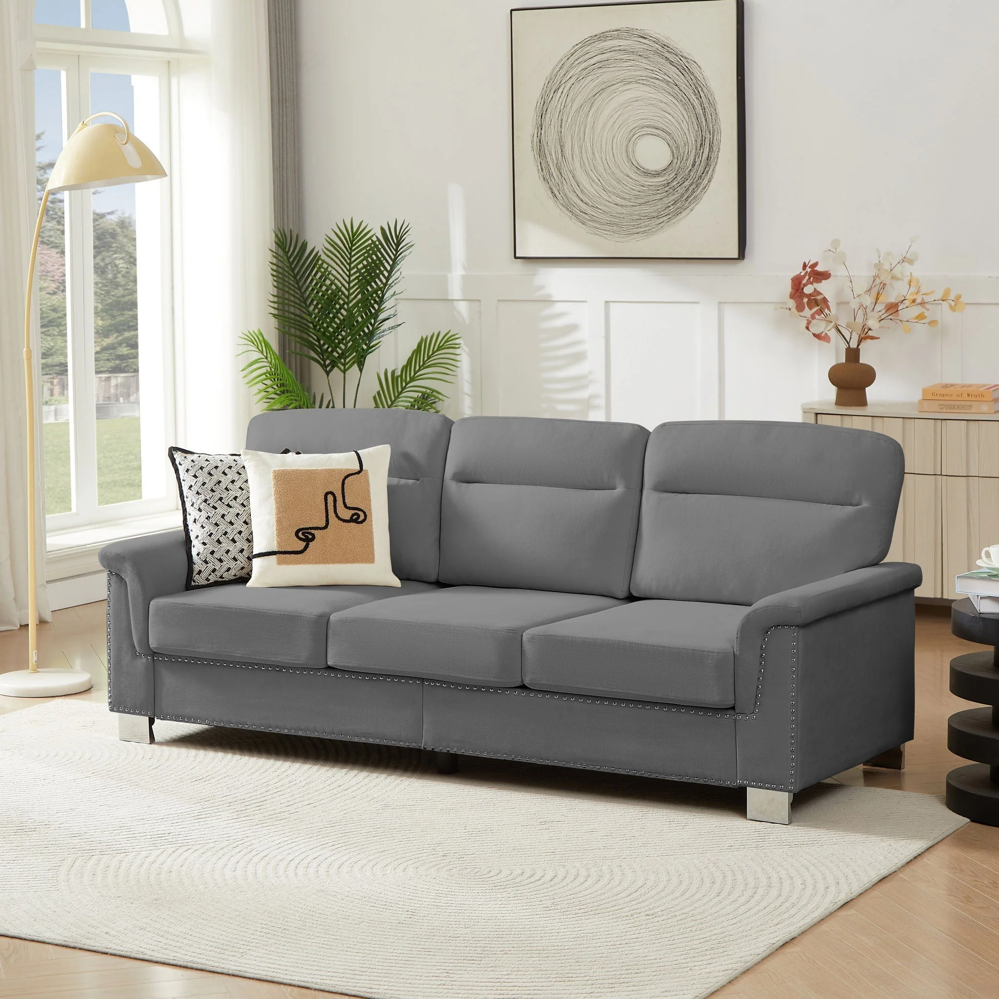 3 Seater Elegant Stationary Sofa - Image 12