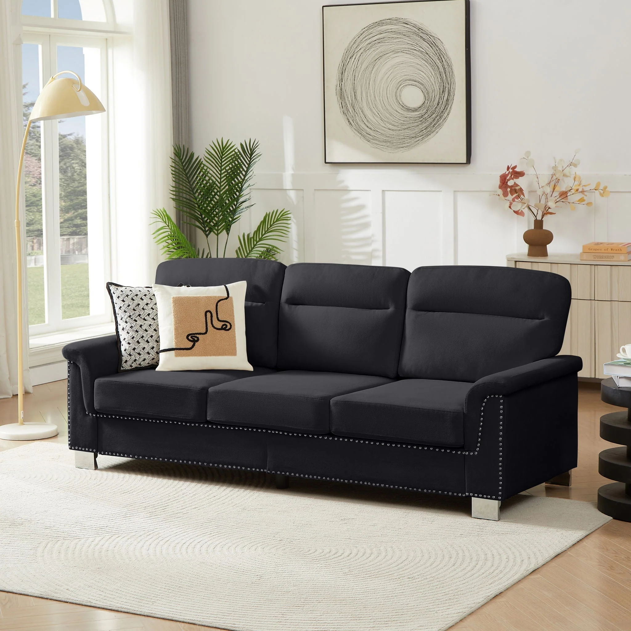 3 Seater Elegant Stationary Sofa - Image 16