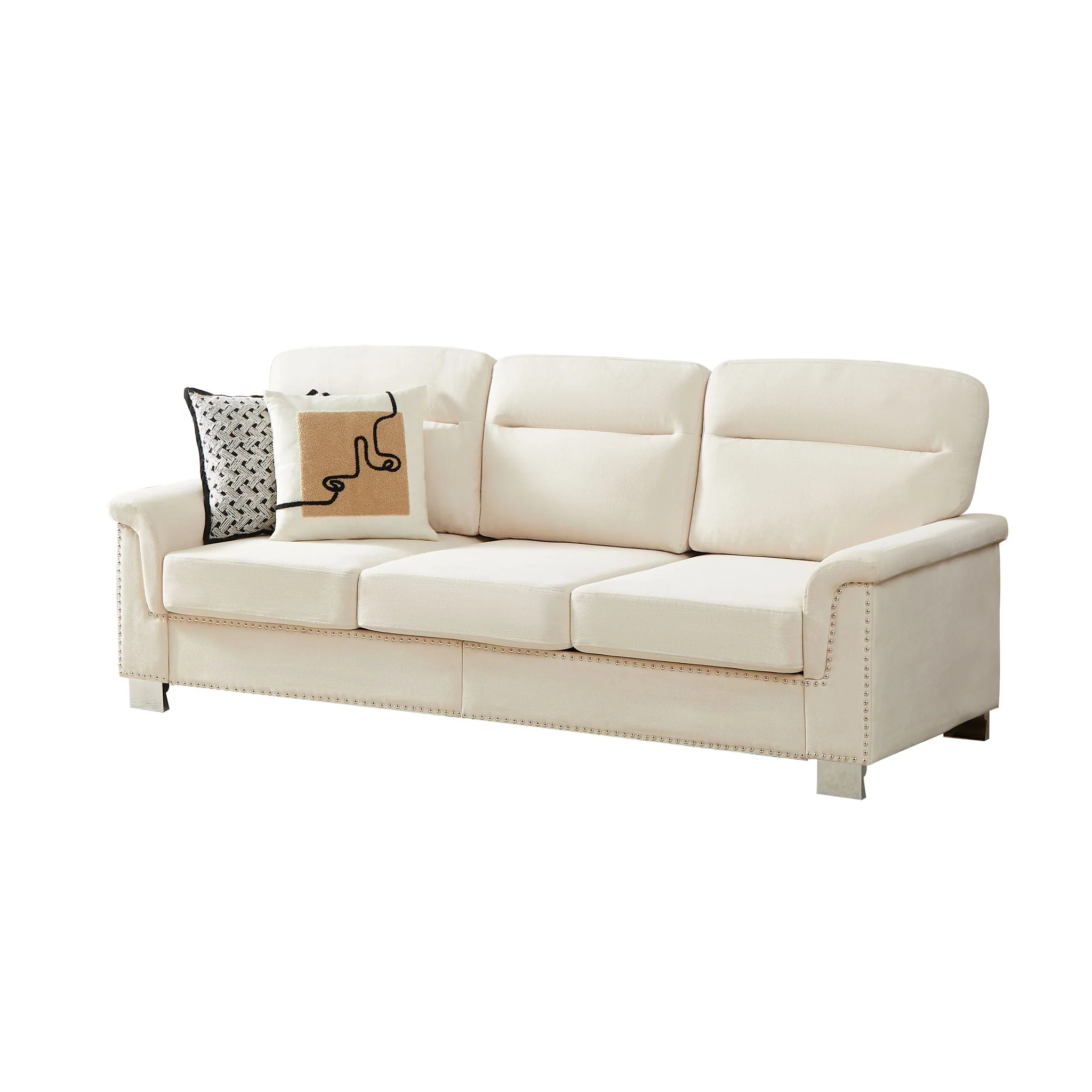 3 Seater Elegant Stationary Sofa - Image 4
