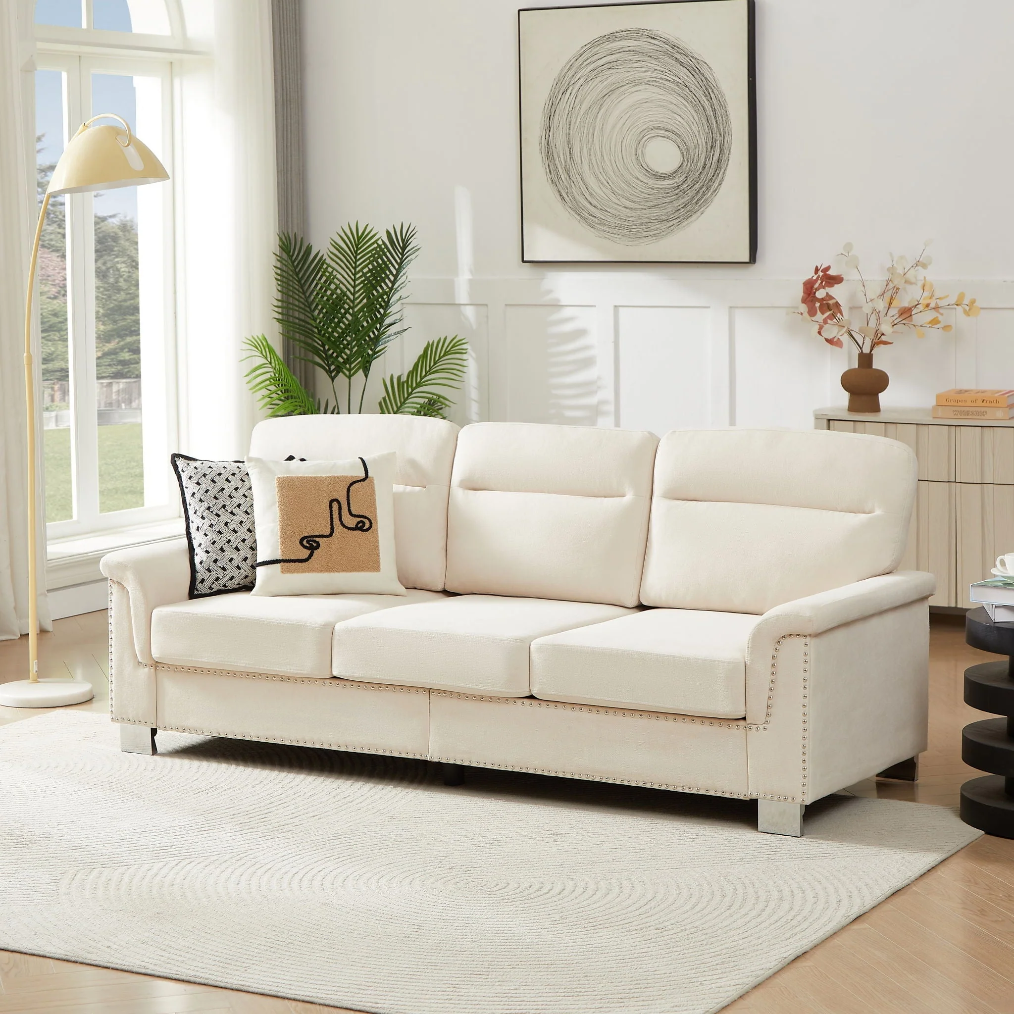 3 Seater Elegant Stationary Sofa - Image 7