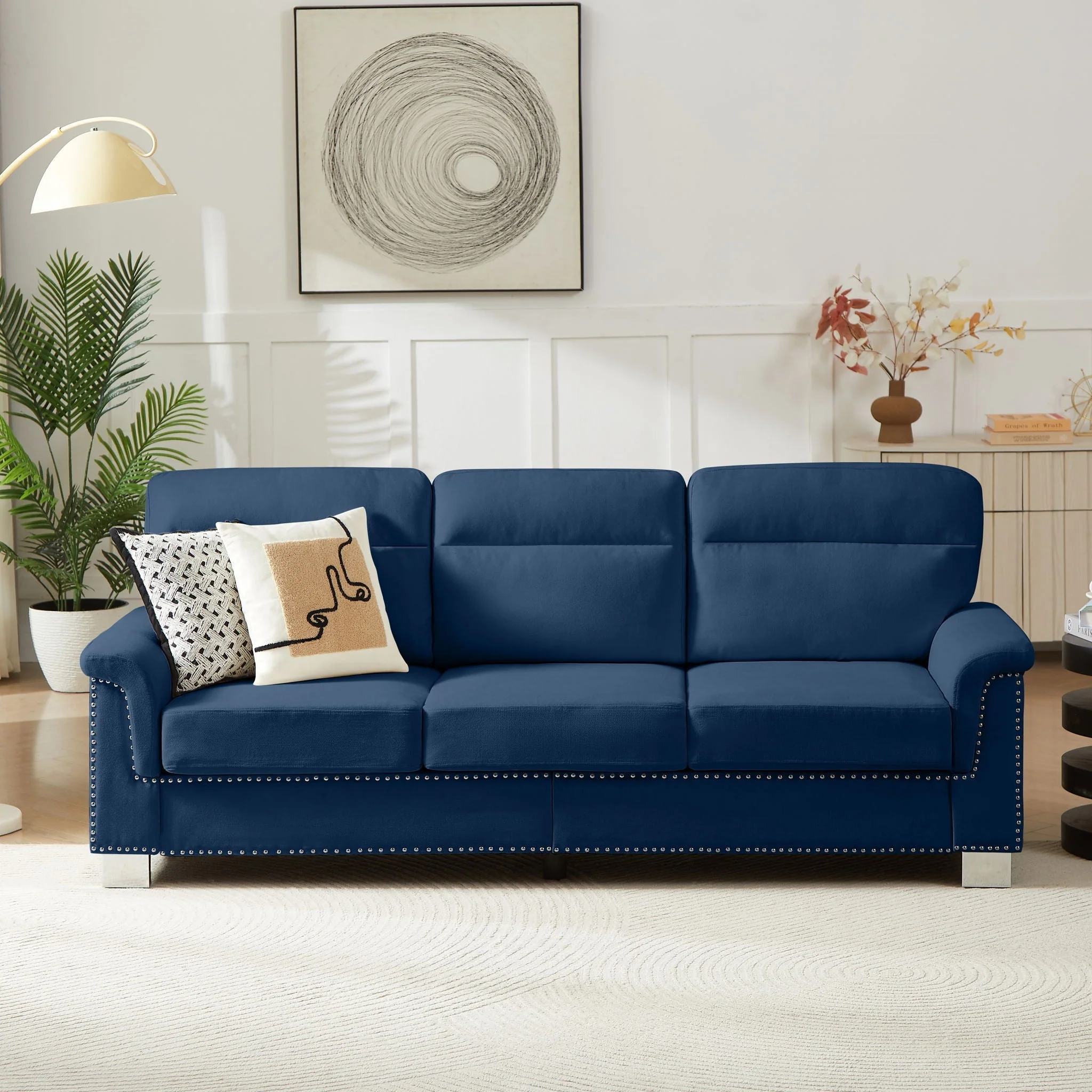 3 Seater Elegant Stationary Sofa - Image 8