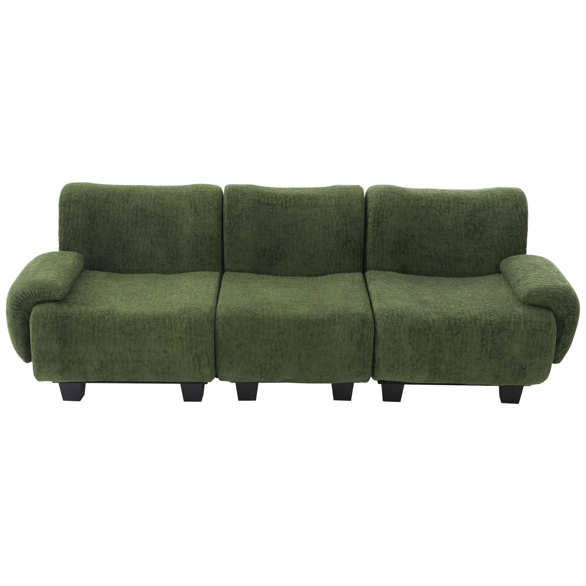 3 Seater Sofa Couch With Curved Armrests - Image 2