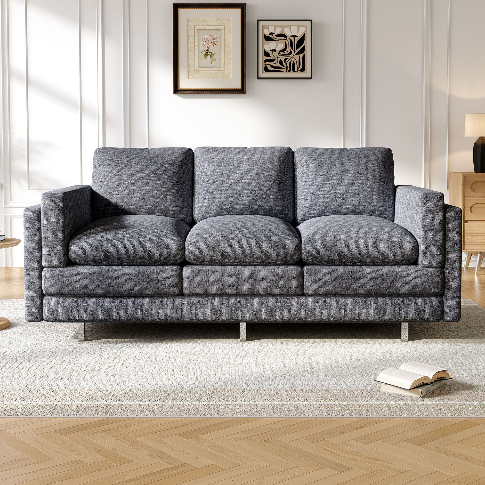 3 Seater Sofa With Dual Layer Seat Cushions - Image 8
