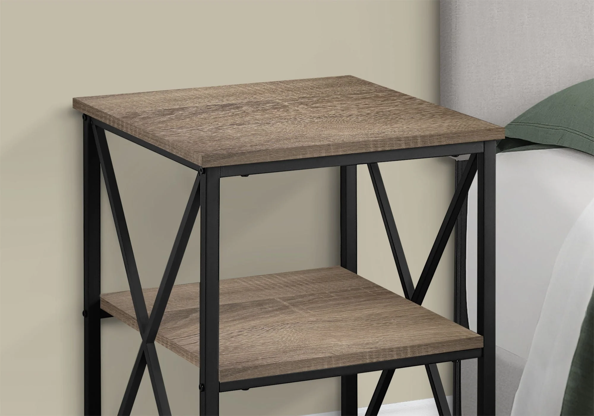 3 Tier Accent Table, Side Marble Look Contemporary & Modern - Image 5