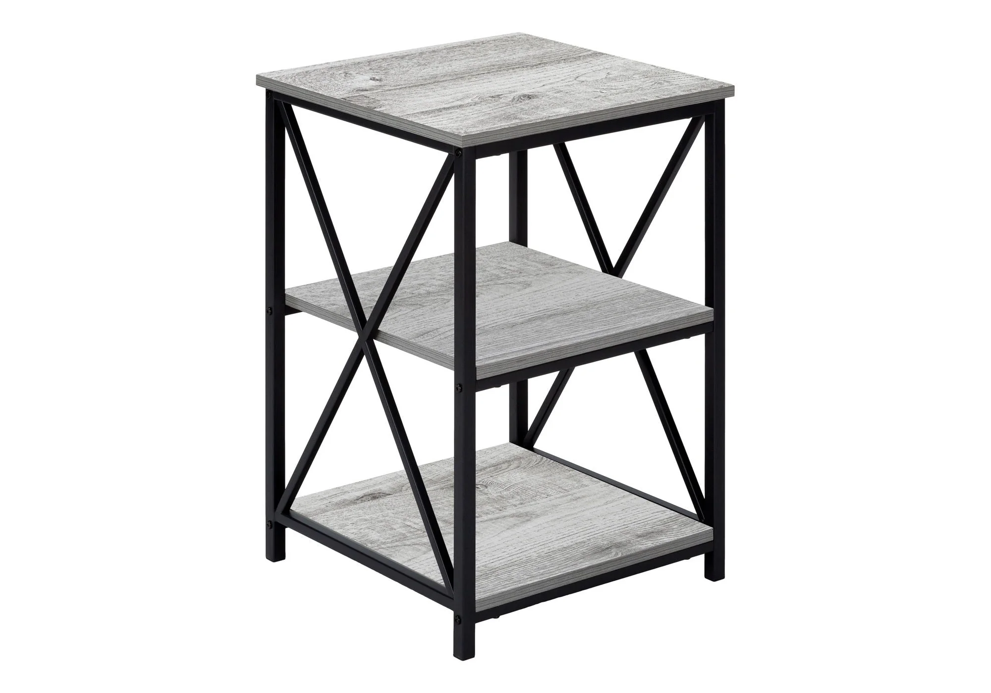 3 Tier Accent Table, Side Marble Look Contemporary & Modern - Image 6