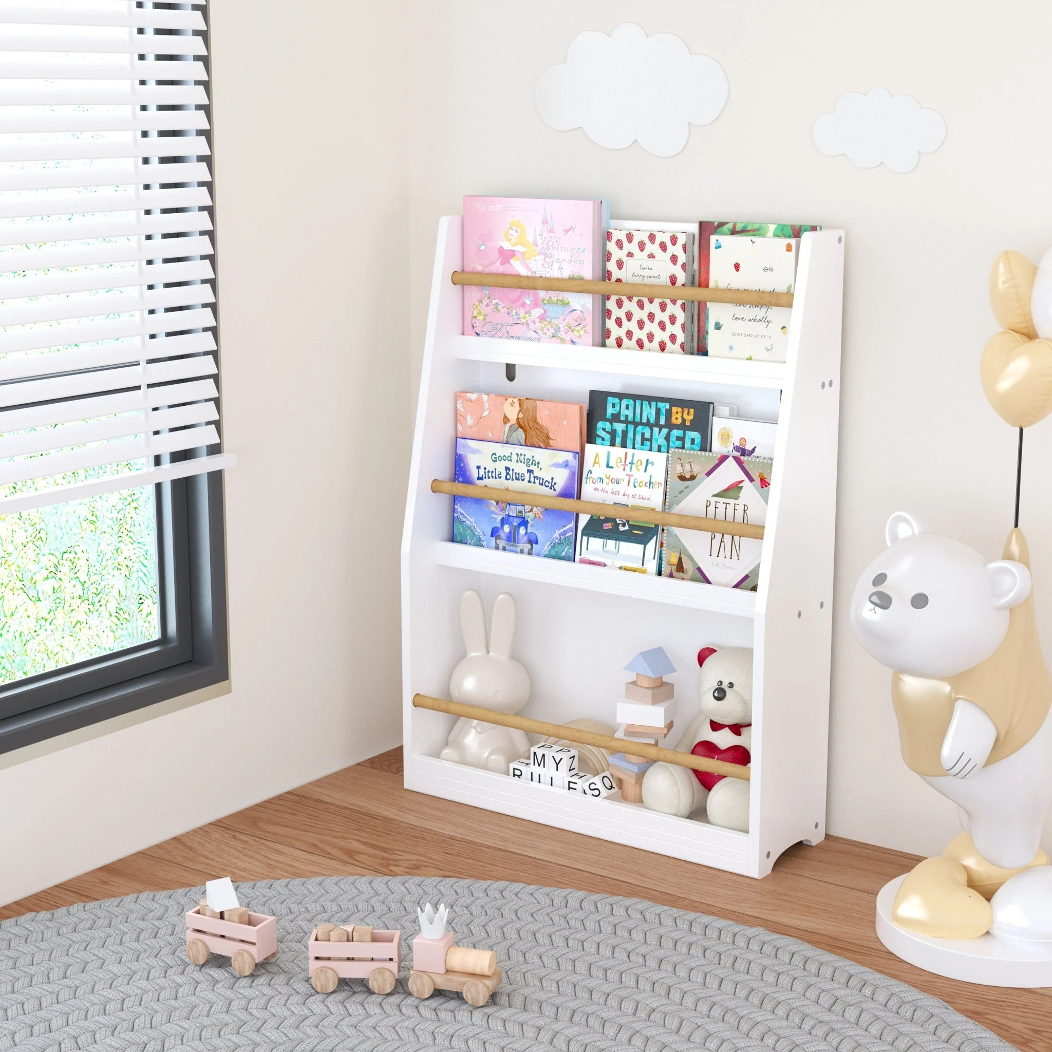 3 Tier Book Shelf, Compact Storage For Bedrooms - Image 11