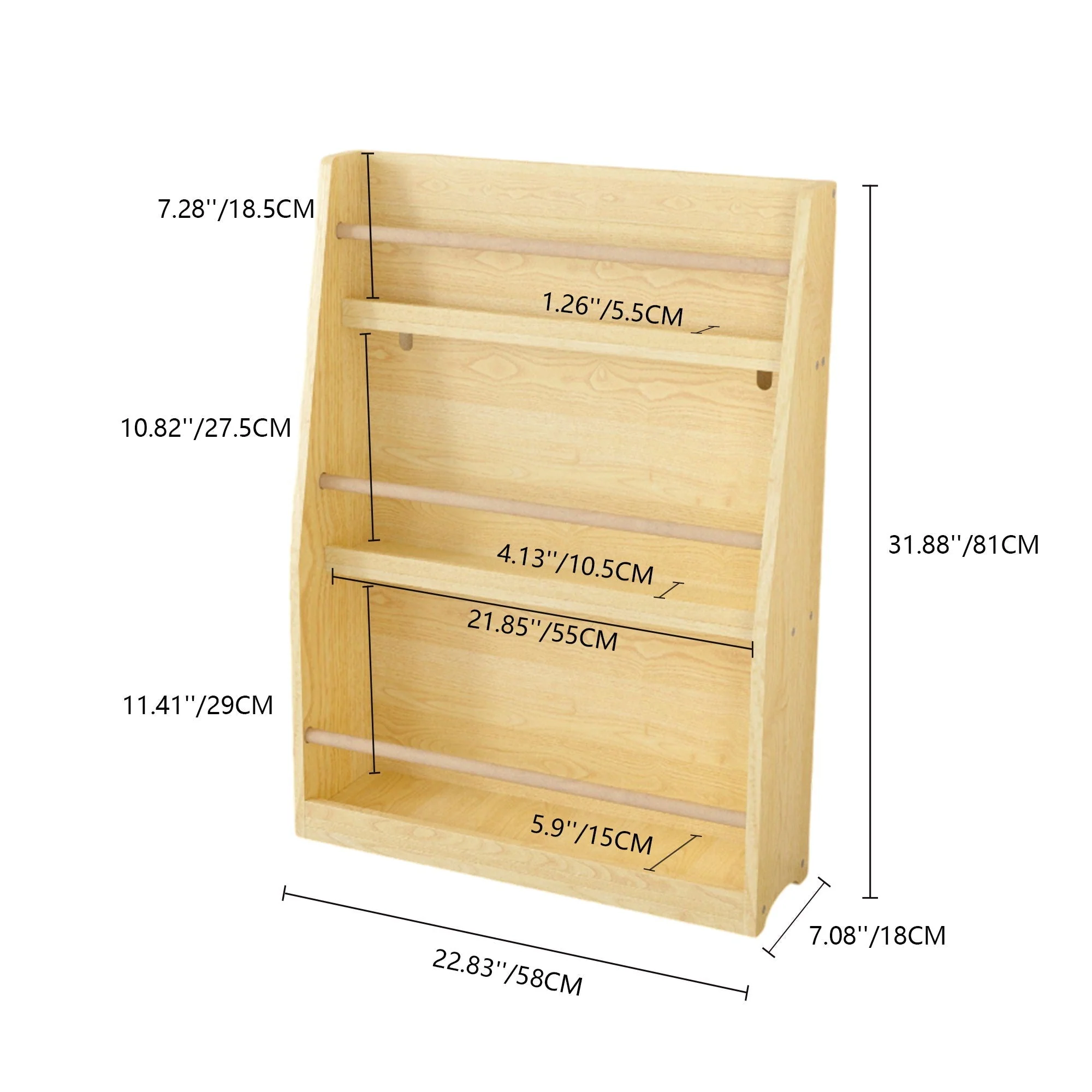 3 Tier Book Shelf, Compact Storage For Bedrooms - Image 12