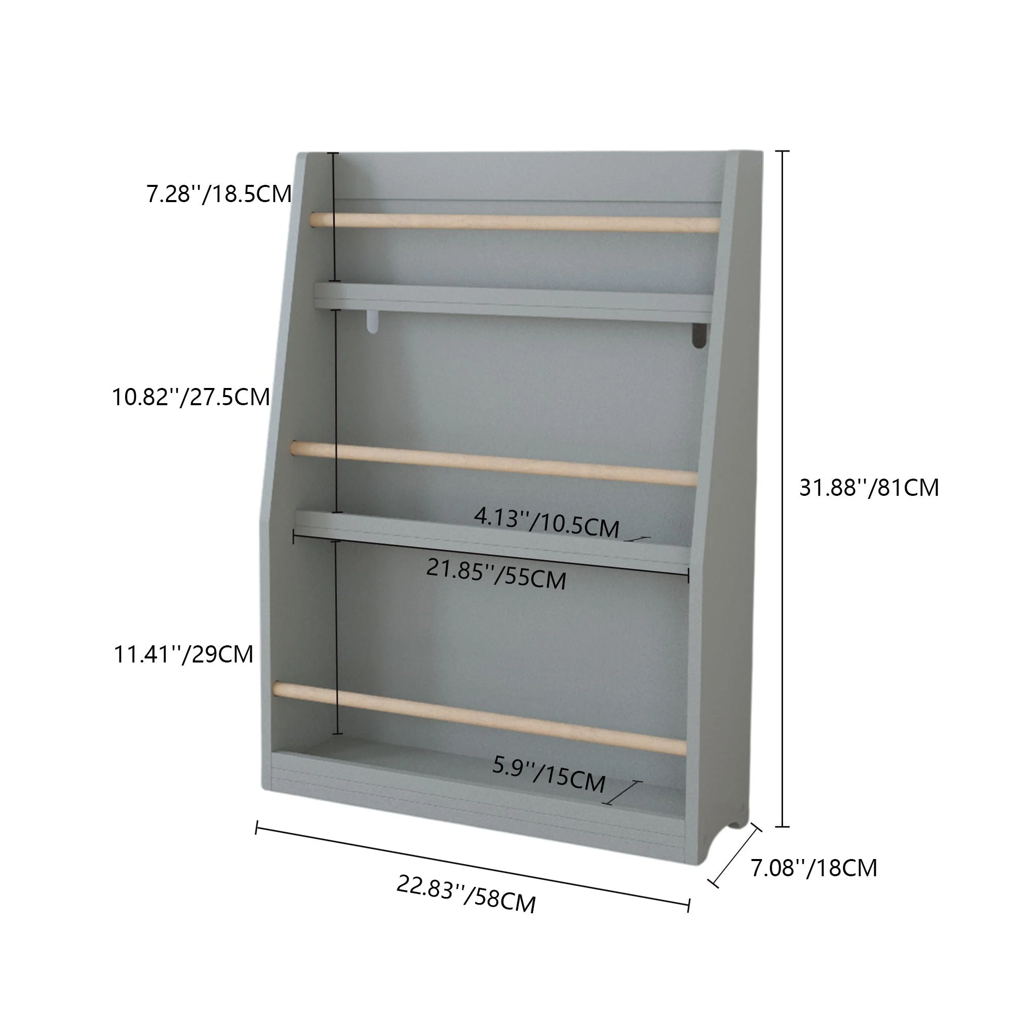 3 Tier Book Shelf, Compact Storage For Bedrooms - Image 13