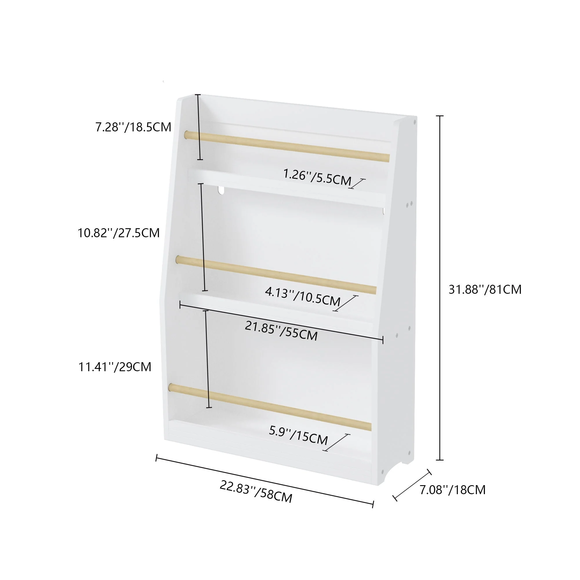 3 Tier Book Shelf, Compact Storage For Bedrooms - Image 20