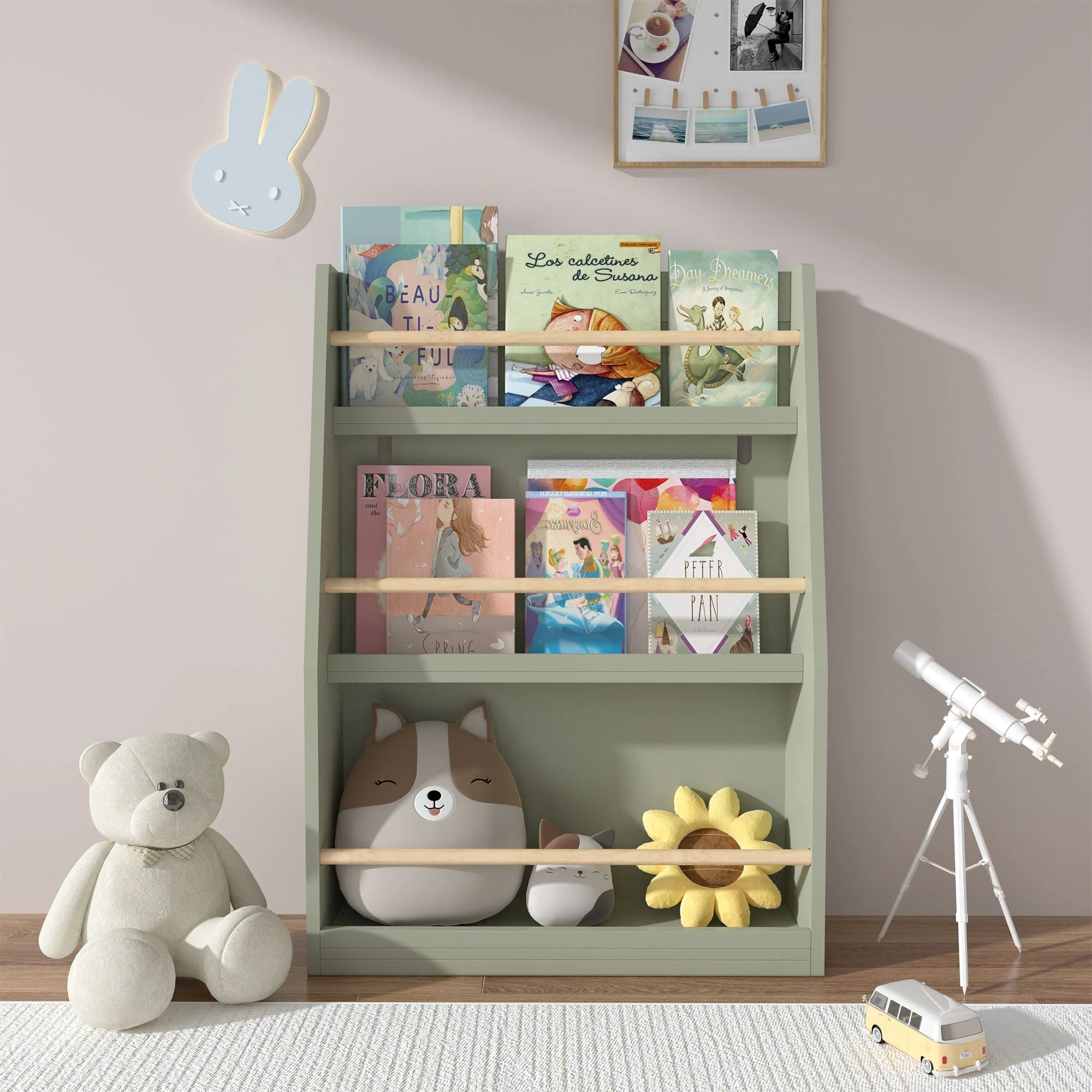 3 Tier Book Shelf, Compact Storage For Bedrooms - Image 7