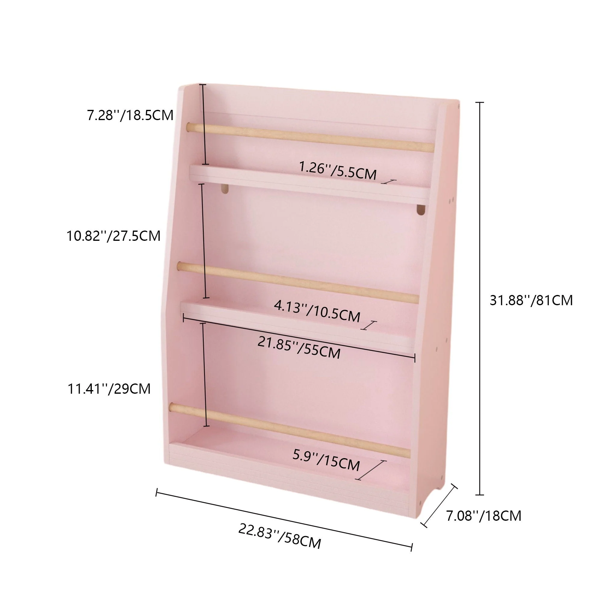 3 Tier Book Shelf, Compact Storage For Bedrooms - Image 8